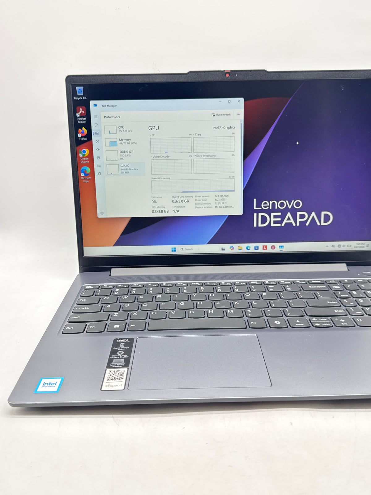 Lenovo IdeaPad Slim 3 15ITN9 15" Intel N50 8GB RAM 128GB SSD Blue - Used