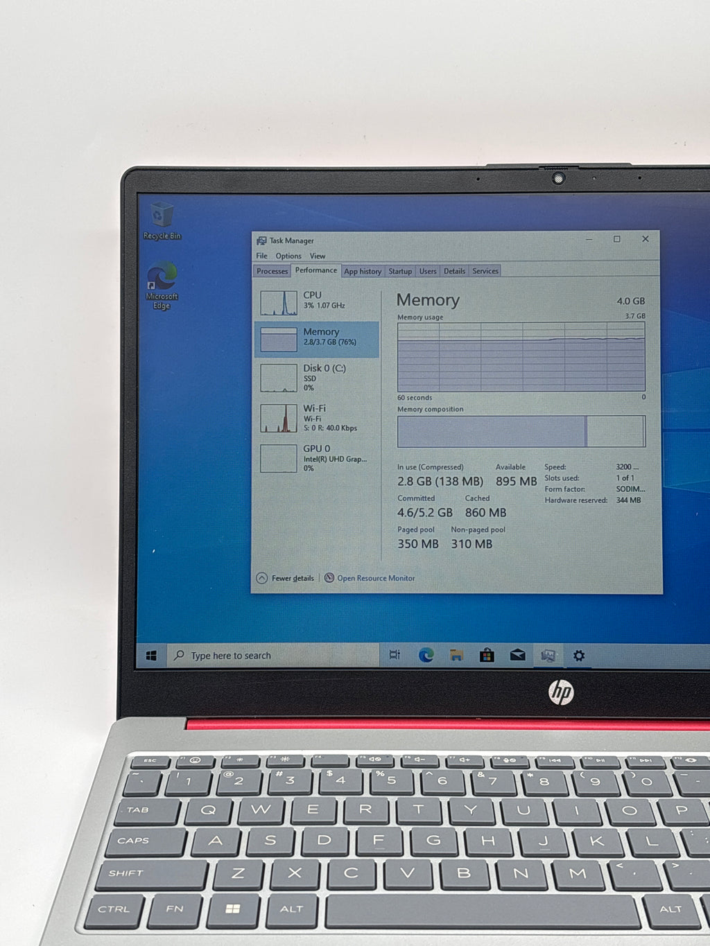 HP 15-fd0083wm N200 4GB RAM 128GB SSD