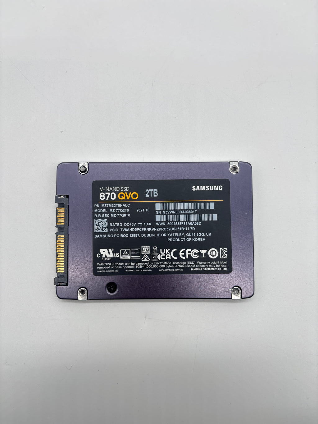 Samsung 870 QVO 2TB 2.5" SATA III Internal SSD