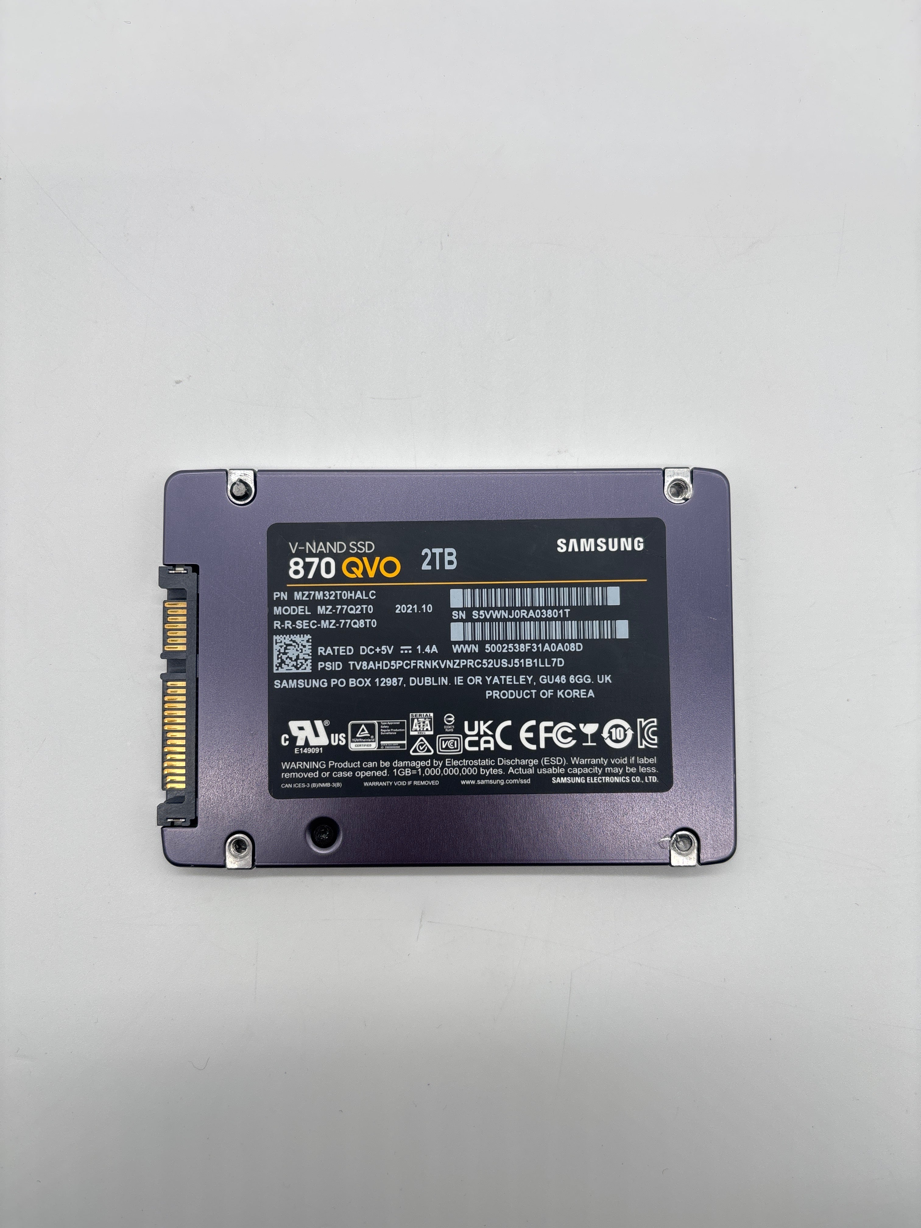 Samsung 870 QVO 2TB 2.5" SATA III Internal SSD