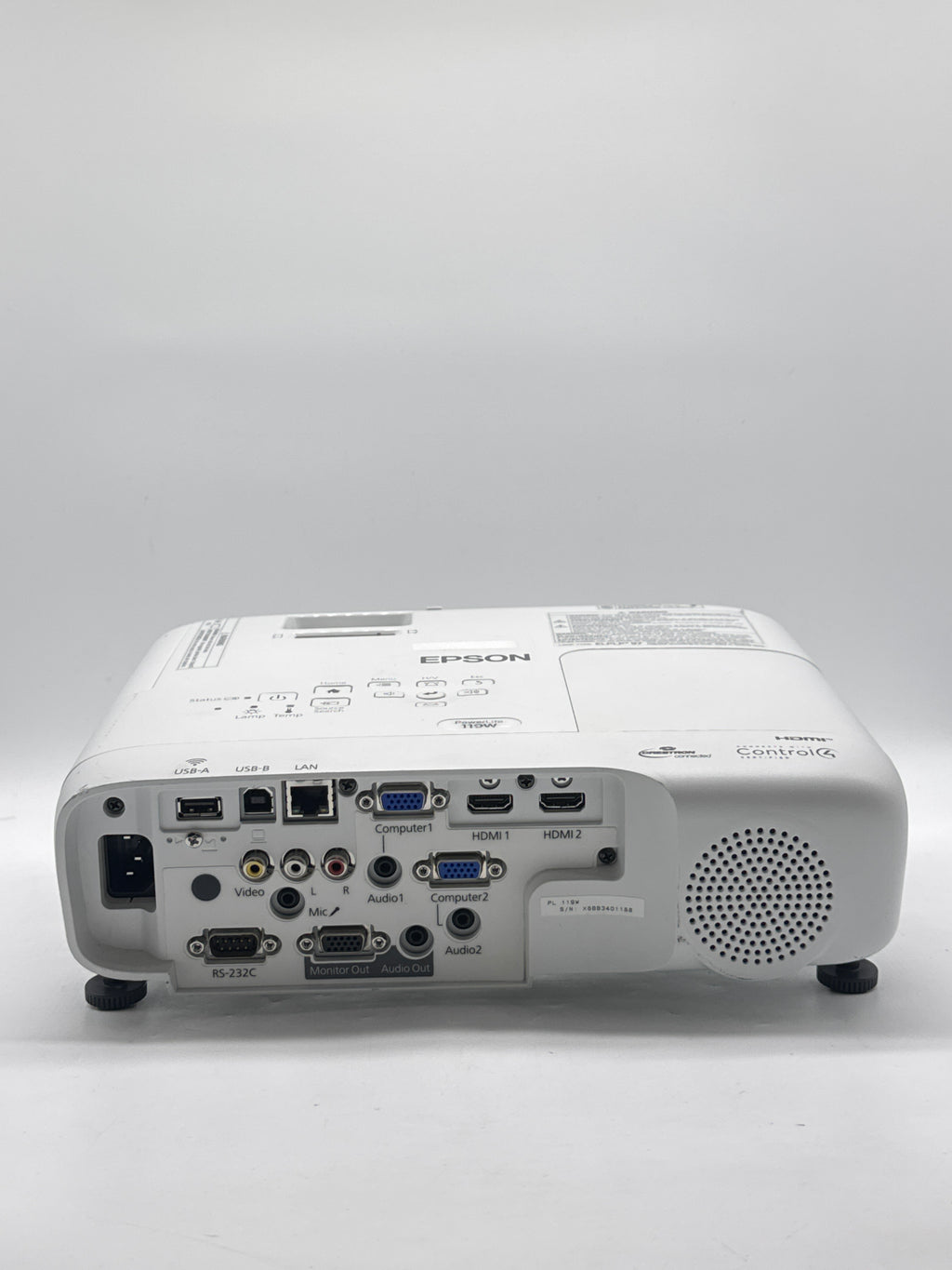 Epson PowerLite 119W H985A WXGA 3LCD Projector HDMI - Used