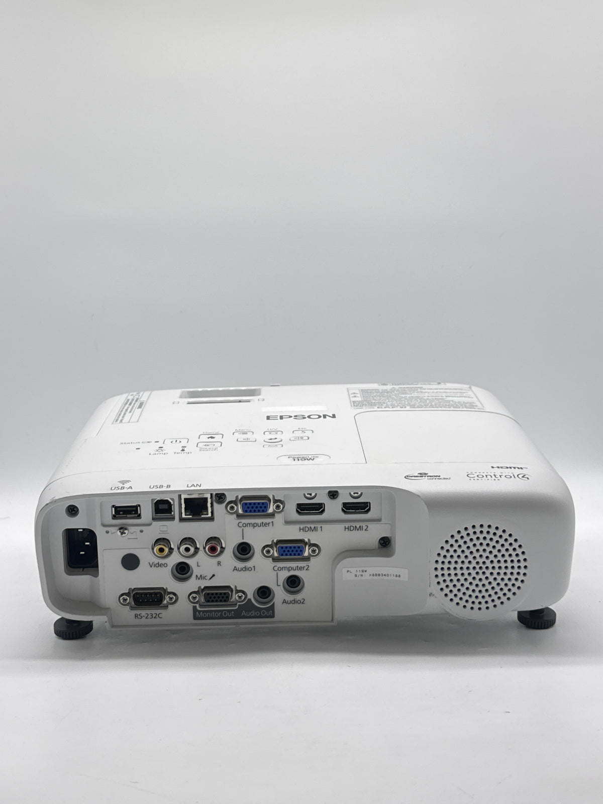Epson PowerLite 119W H985A WXGA 3LCD Projector HDMI - Used