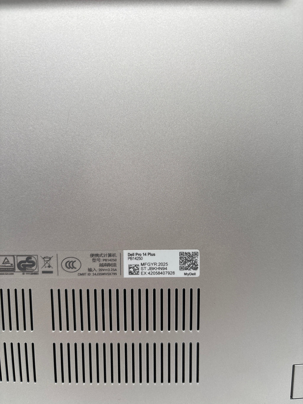 Dell Pro 14 Plus Ultra 7 265U 16GB RAM 512GB SSD Silver - Used