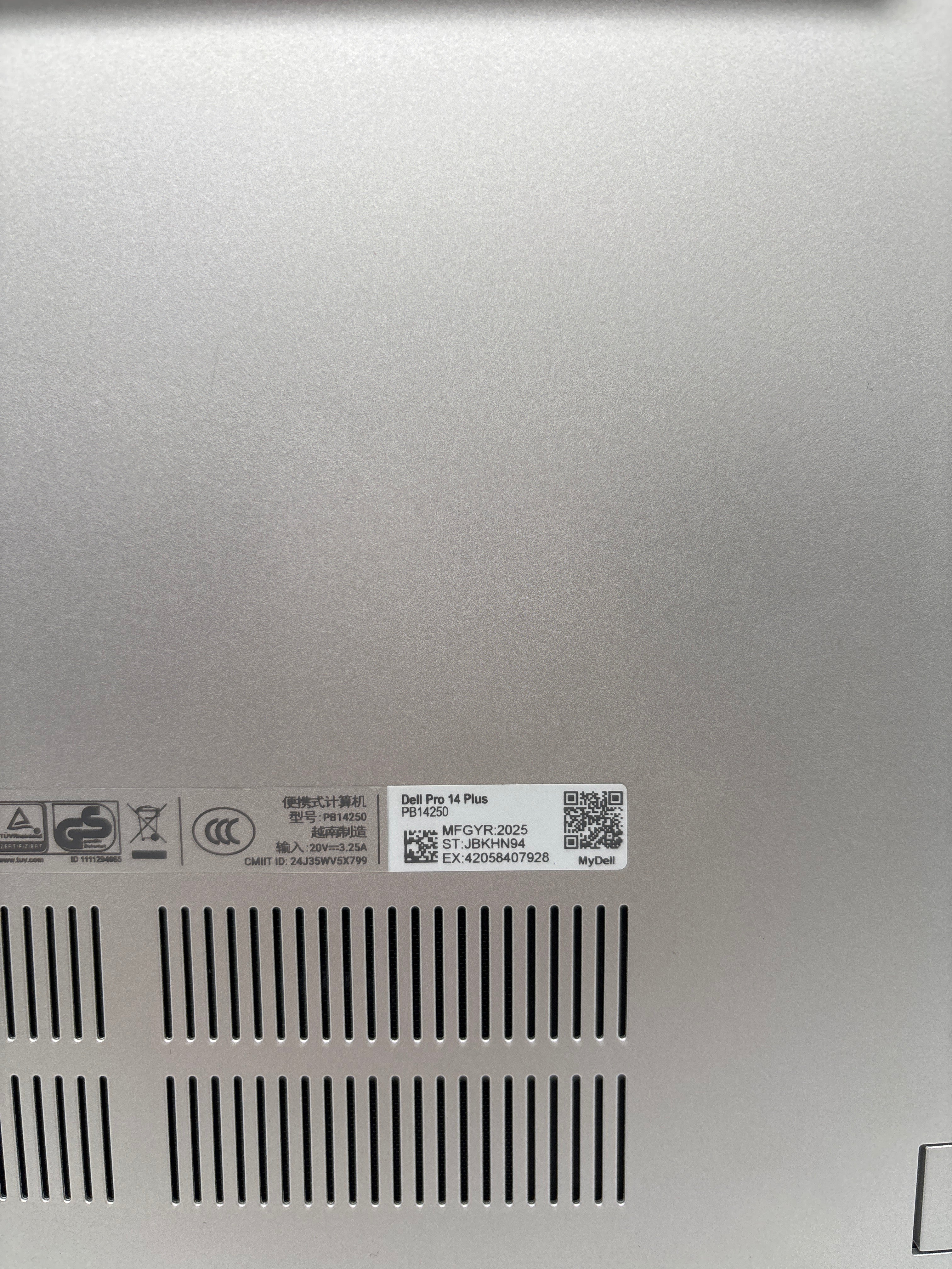 Dell Pro 14 Plus Ultra 7 265U 16GB RAM 512GB SSD Silver - Used
