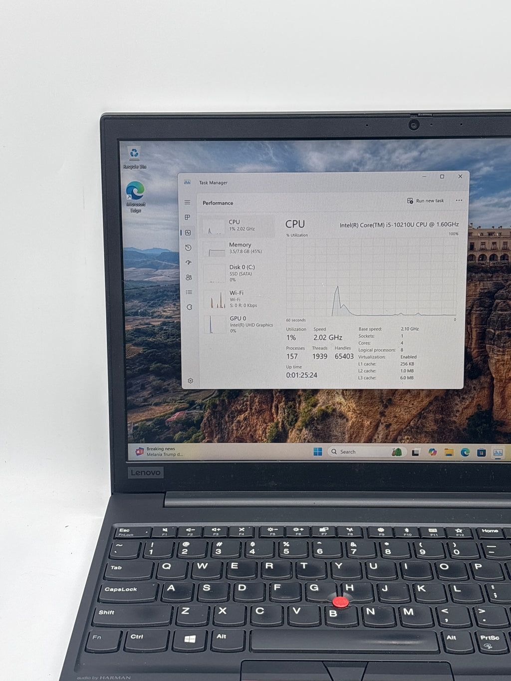 Lenovo E15 20RD005HUS i5-10210U 8GB RAM 512GB SSD