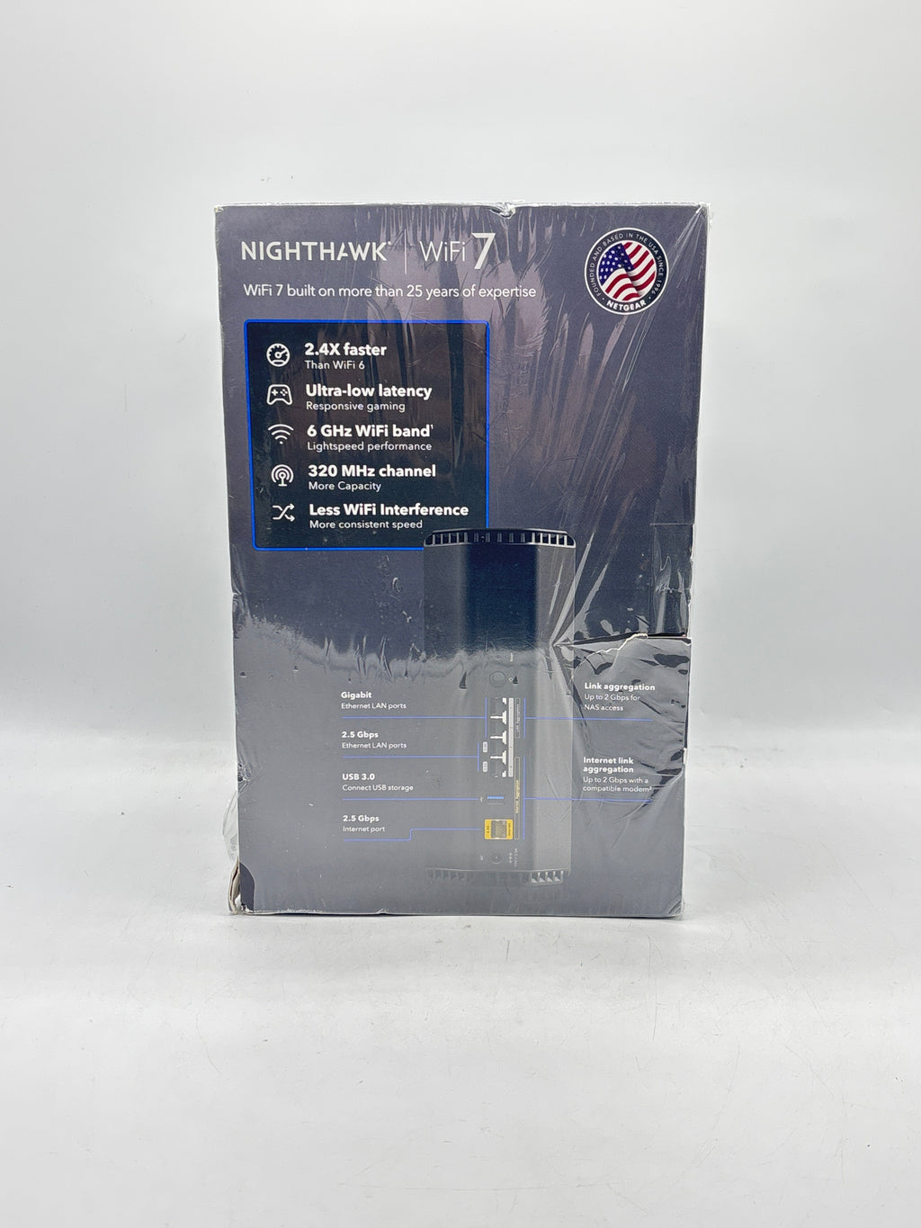 NETGEAR Nighthawk BE9300 WiFi 7 Tri-Band Router Black - New