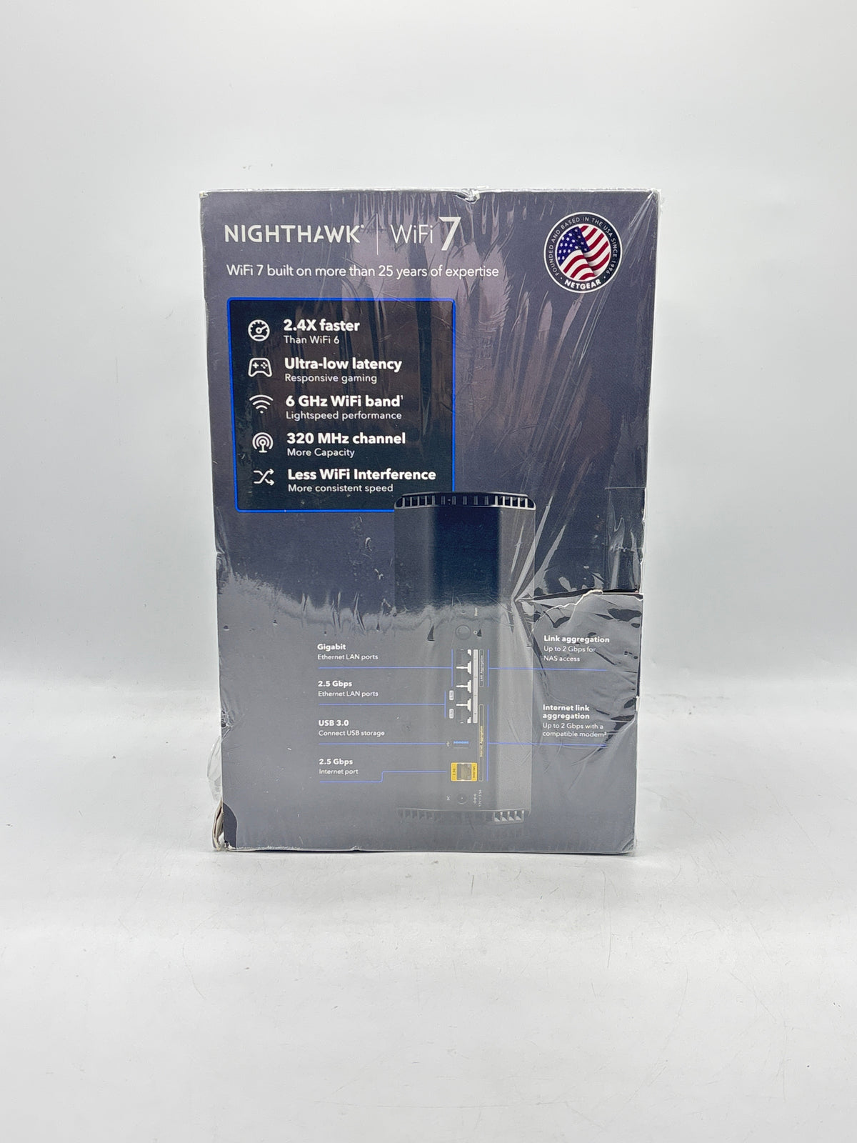 NETGEAR Nighthawk BE9300 WiFi 7 Tri-Band Router Black - New