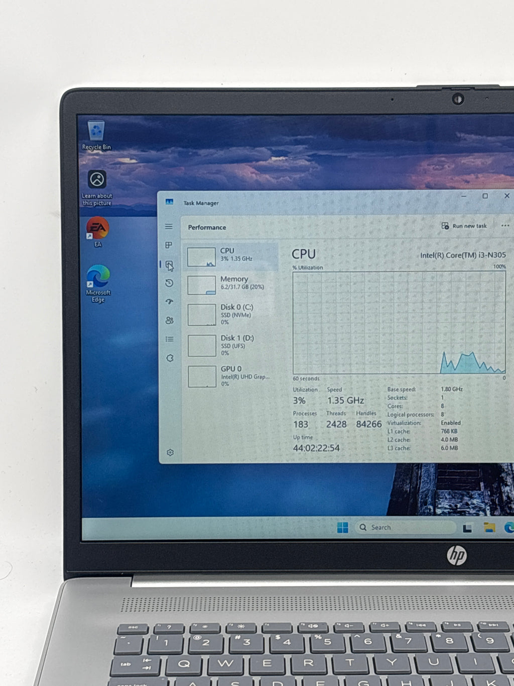 HP 17-cn3103nr i3-N305 32GB RAM 1.2TB SSD - Touch Screen