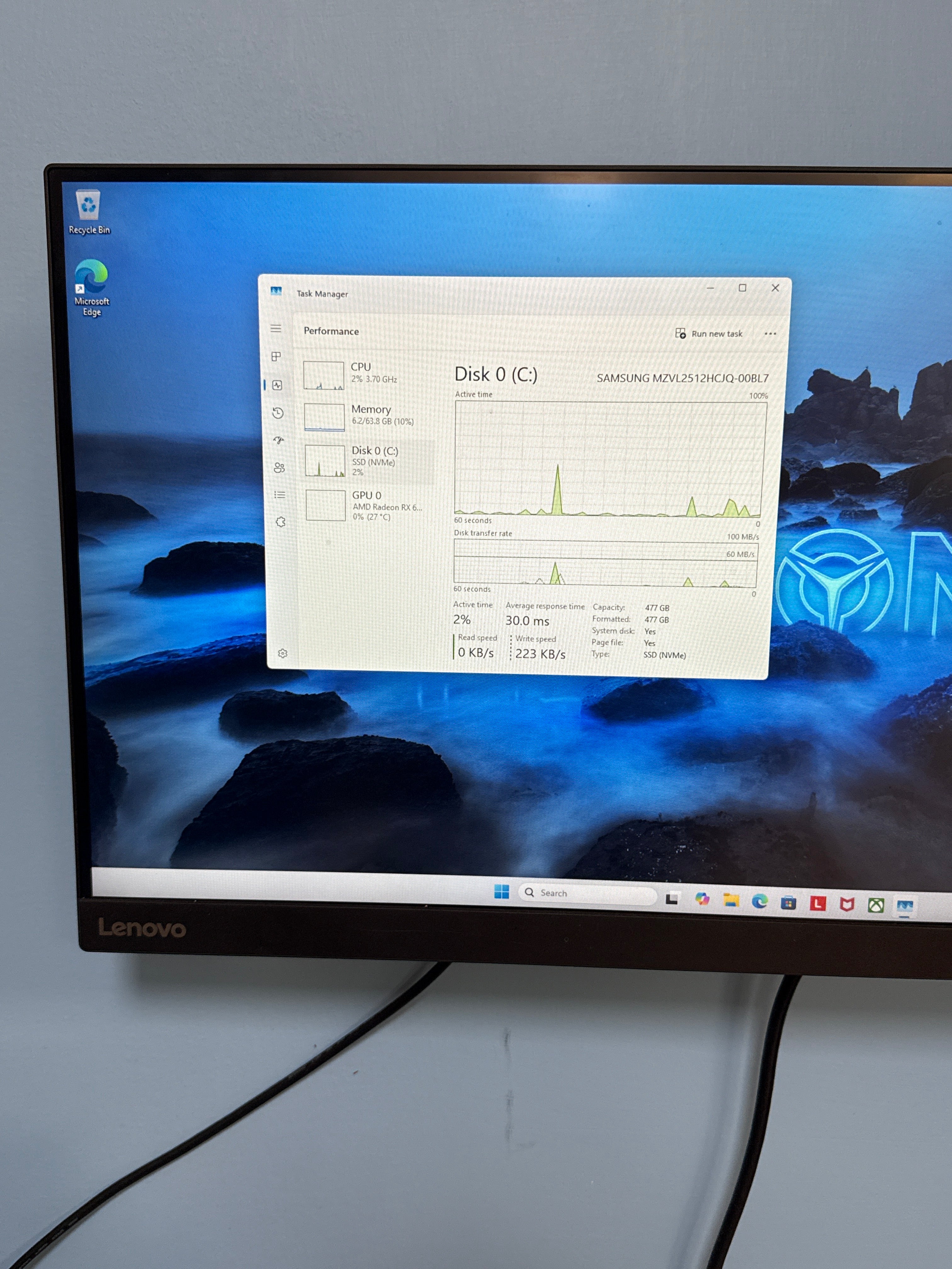 Lenovo Legion PC Ryzen 5 5600G 64GB RAM 512GB SSD RX 6500XT