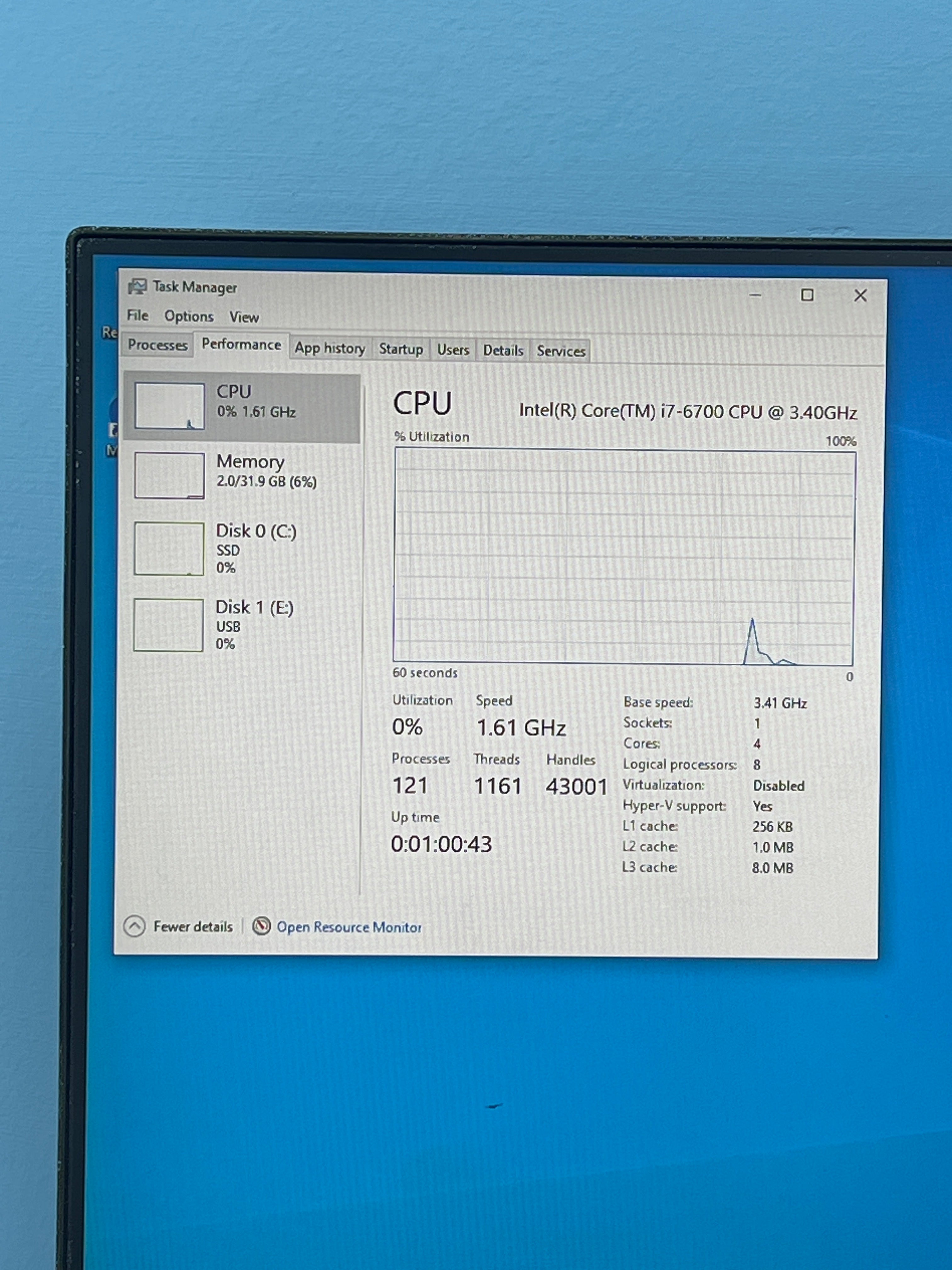 Lenovo M800 ThinkCentre i7-6700 32GB RAM 1TB SSD - Used