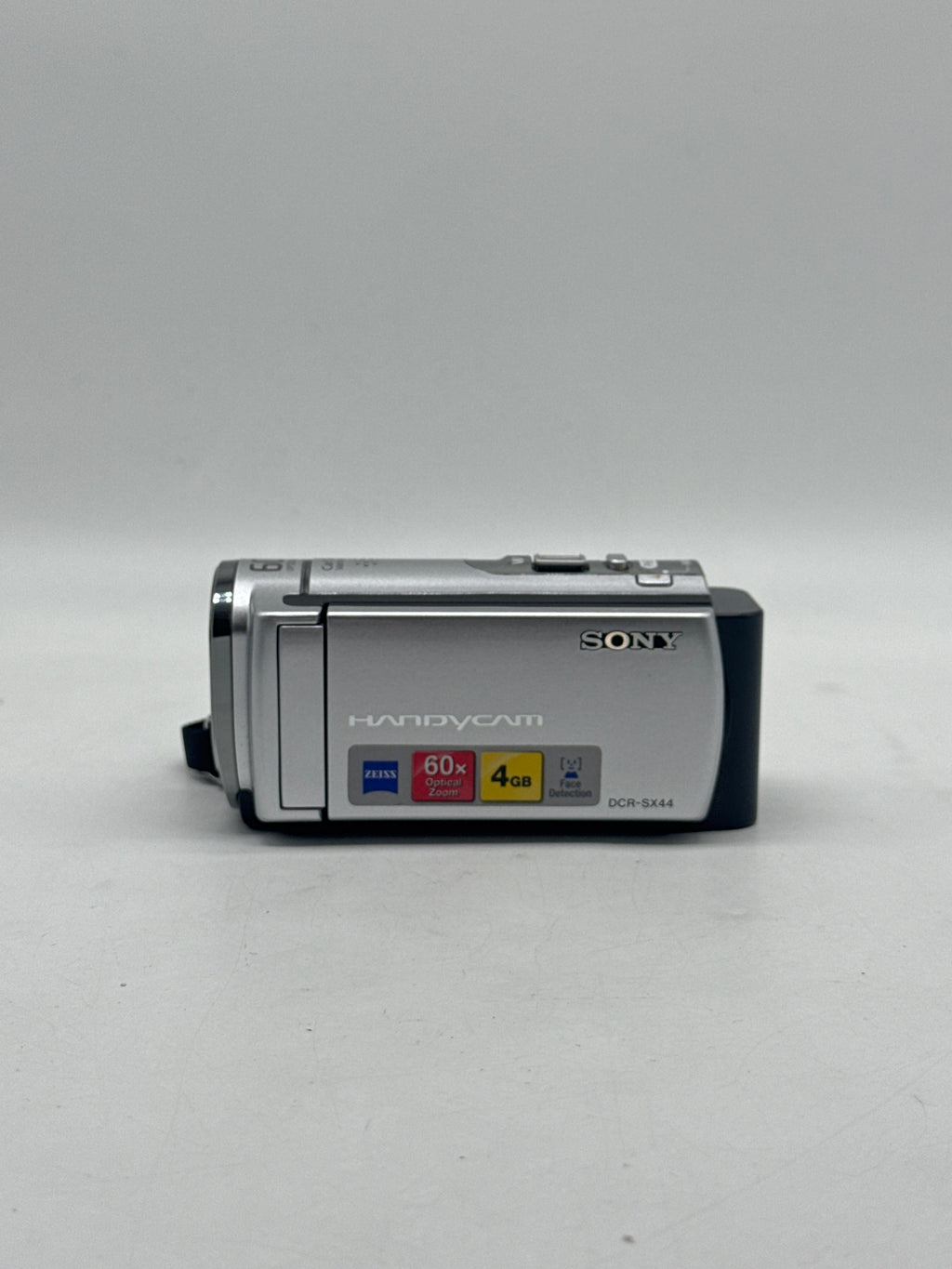 Sony Handycam DCR-SX44 Flash Memory 60x Optical Zoom Silver Camcorder - Used