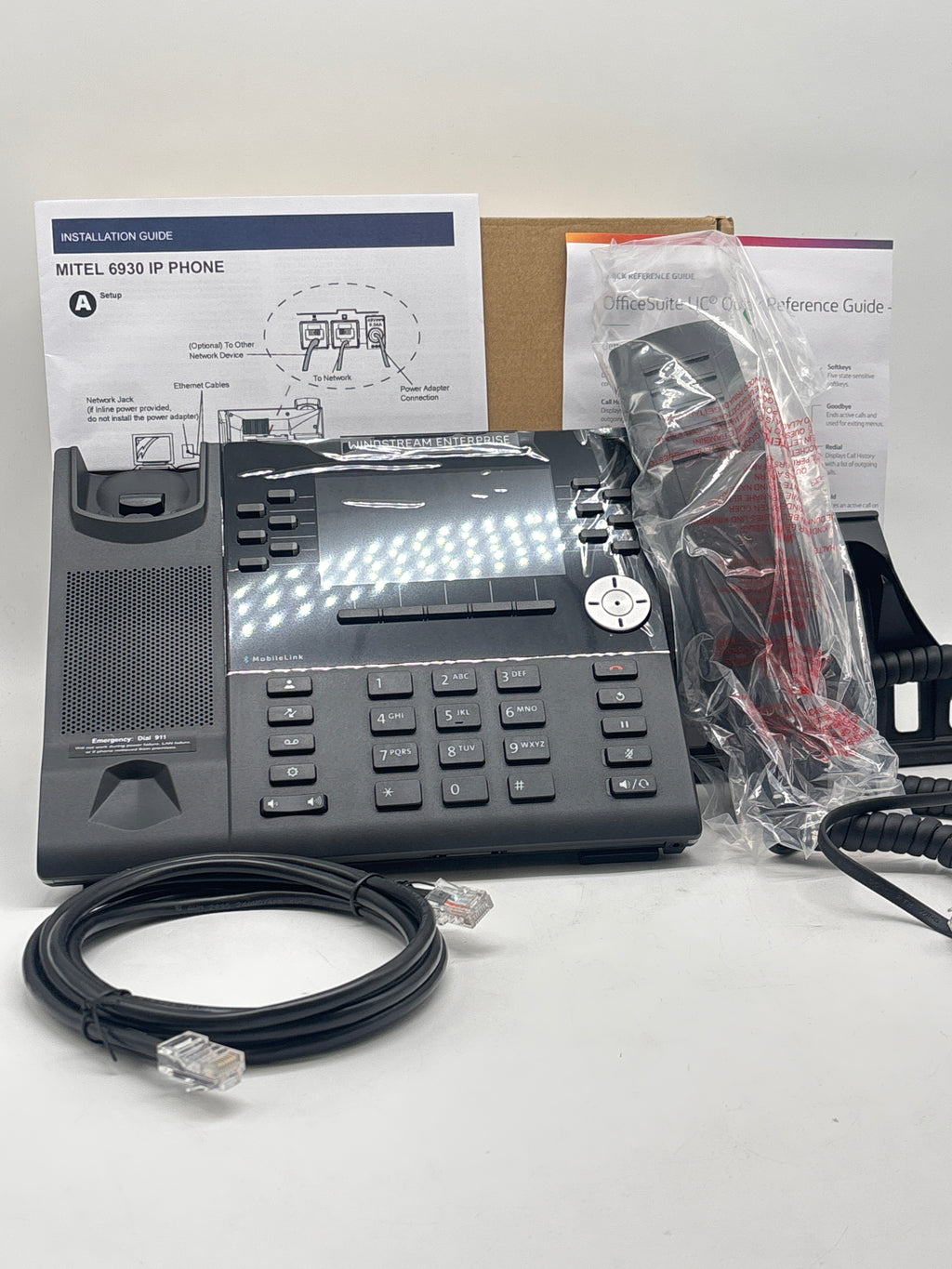 Cisco Mitel 6930 IP Phone VoIP Business Phone Black Open Box