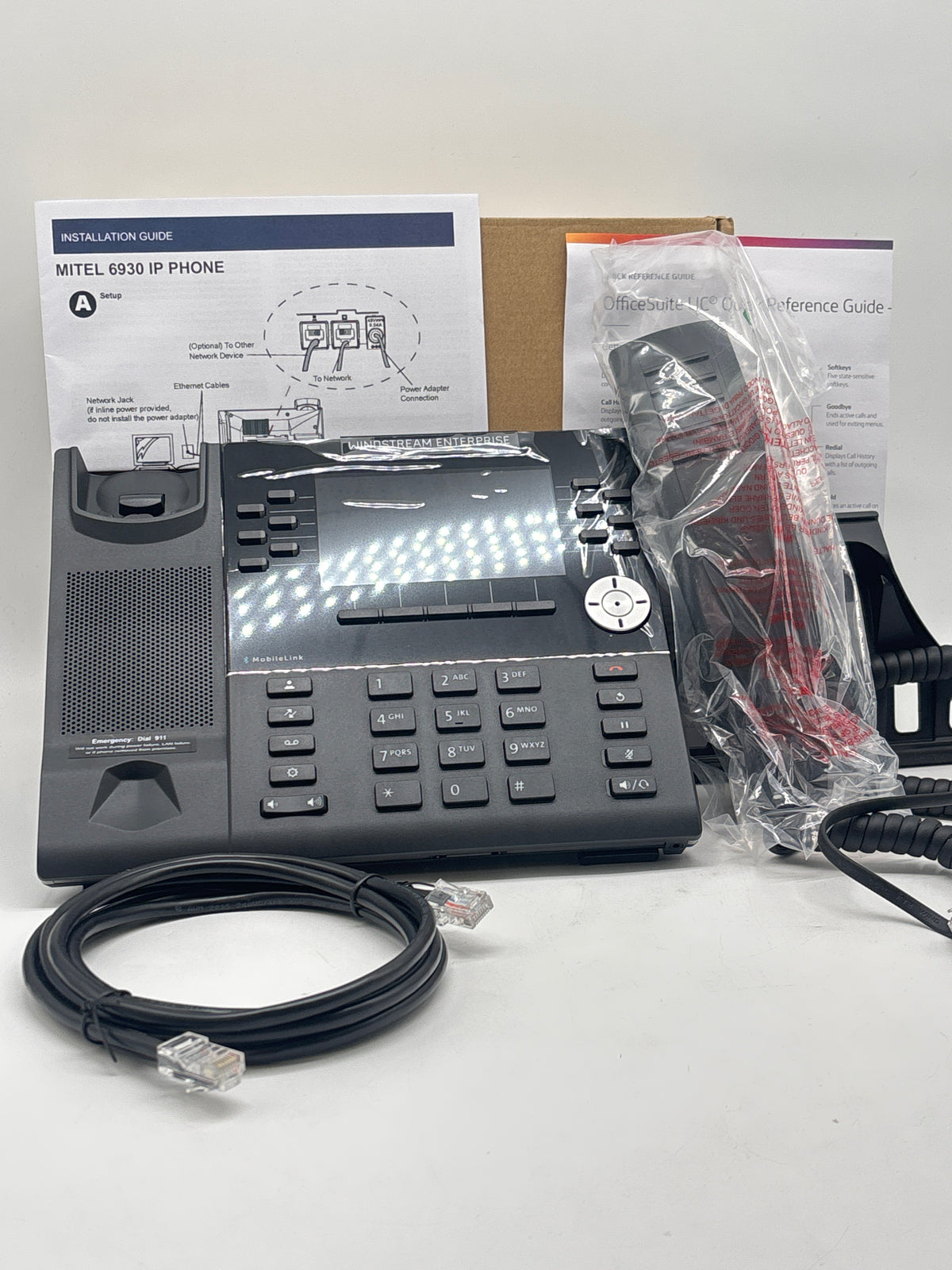 Cisco Mitel 6930 IP Phone VoIP Business Phone Black Open Box