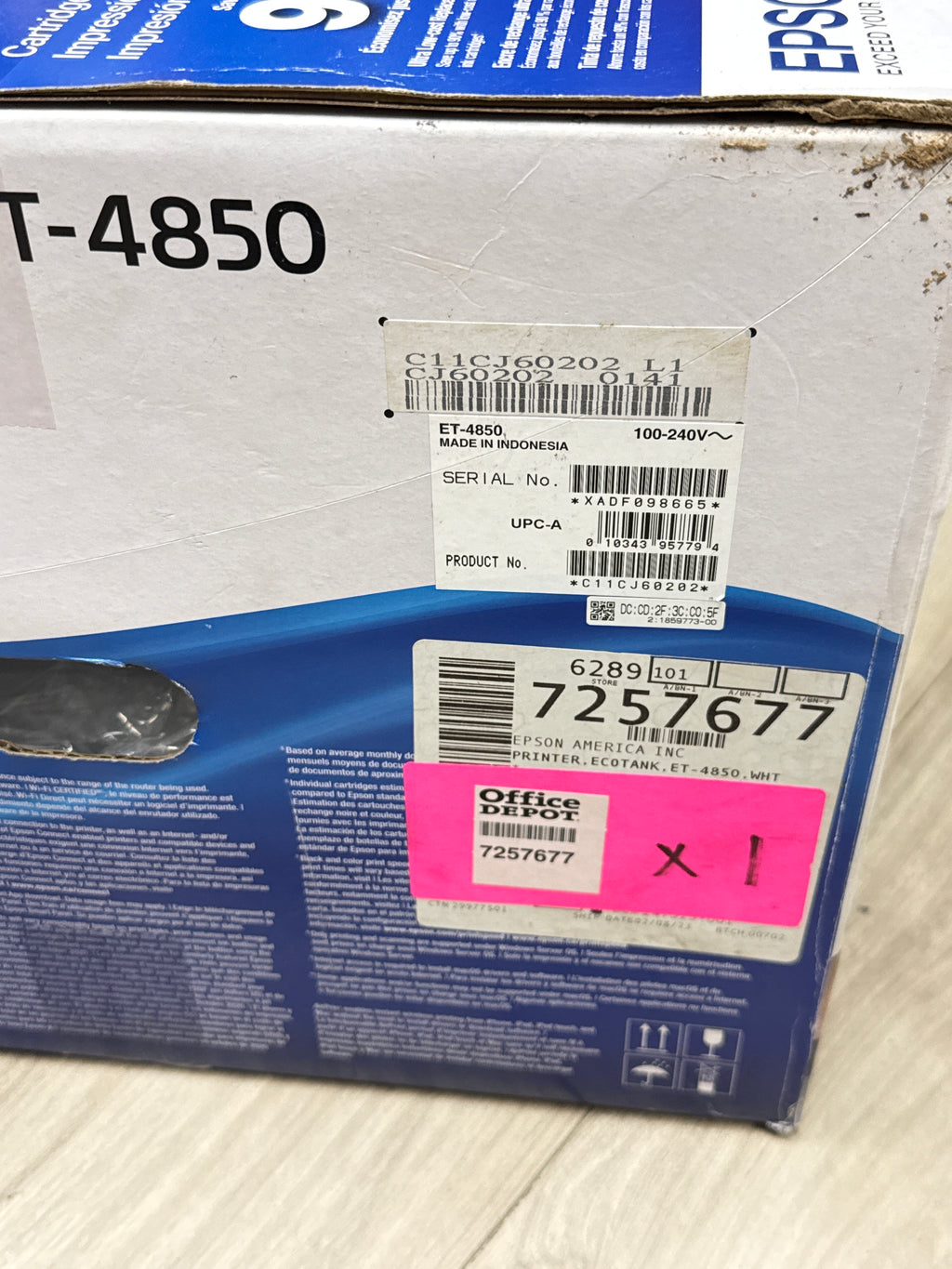 Epson EcoTank ET-4850 All-In-One Inkjet Printer - New In Box