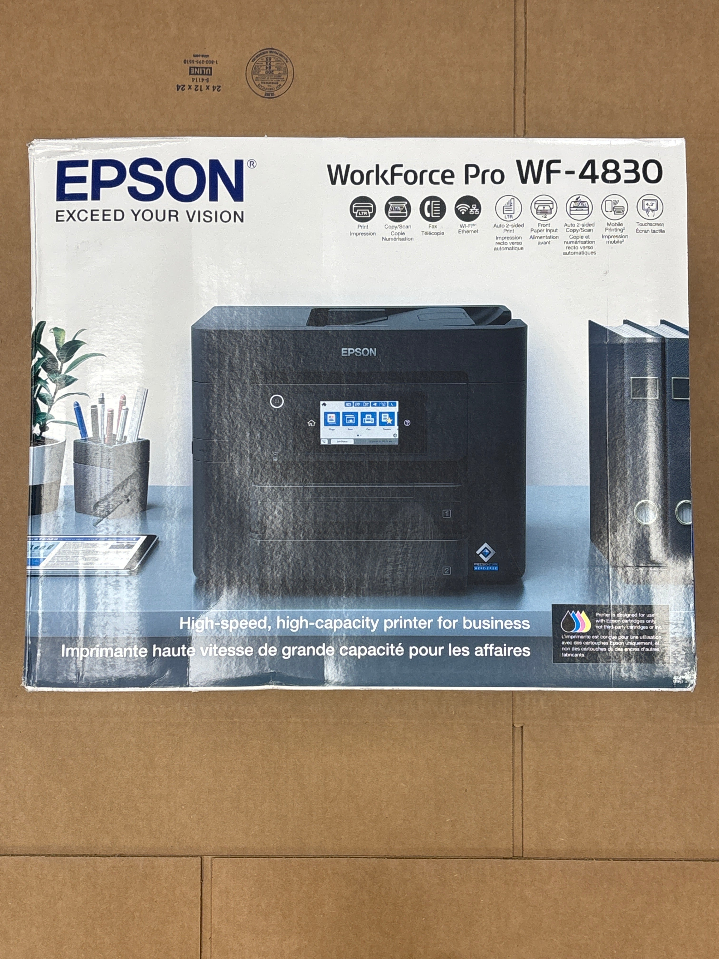 Epson WorkForce Pro WF-4830 Wireless All-in-One Printer - Black