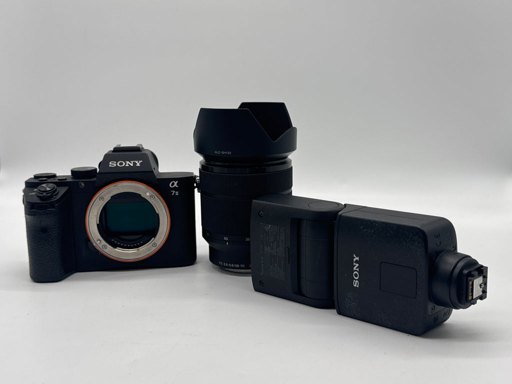 Sony Alpha 7ii Camera W/ 28-70mm Lens & HVL-F32M Flash - Used (SC 40,319)