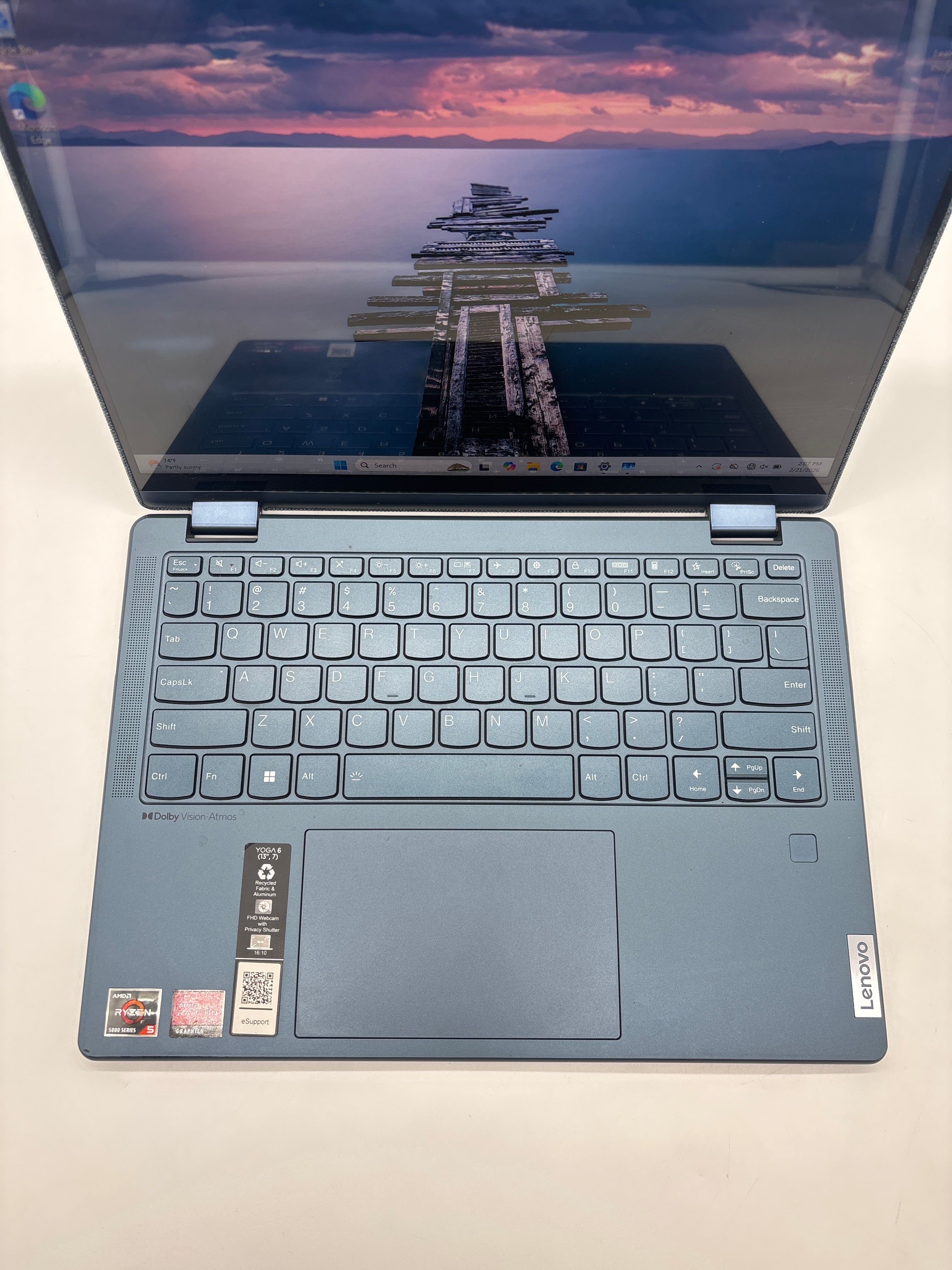 Lenovo Yoga 6 13.3" Ryzen 5 5500U 8GB RAM 256GB SSD Blue Laptop