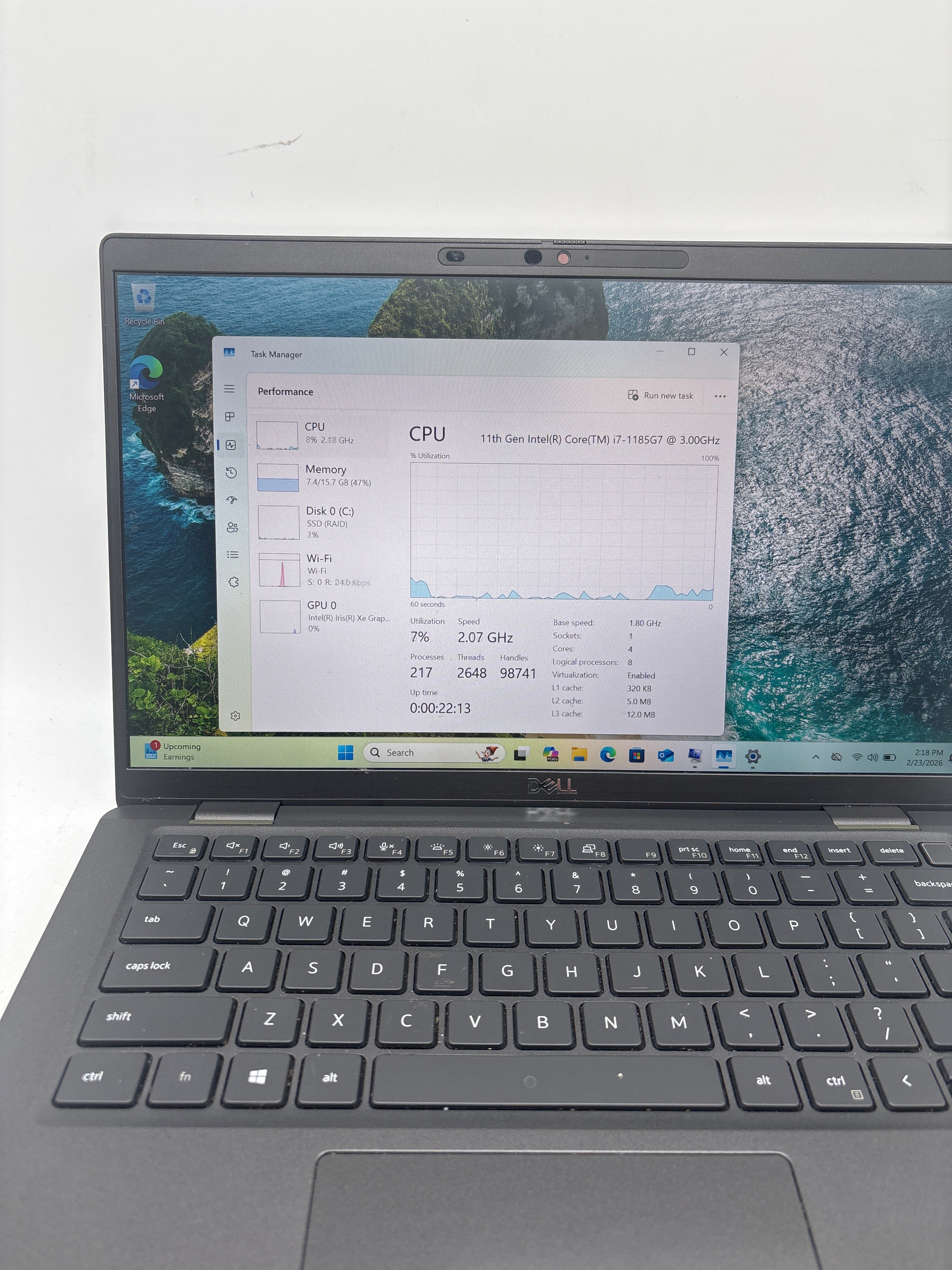 Dell Latitude 7420 i7-1185G7 16GB RAM 256GB SSD - For Parts (Read)