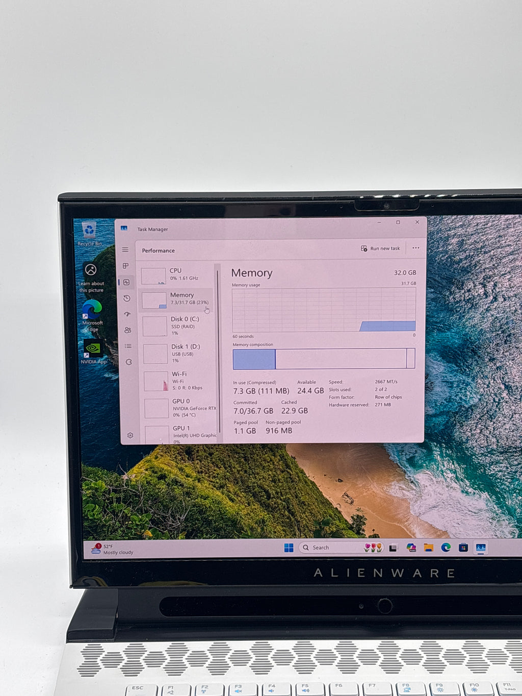 Dell Alienware M15 R3 15 inch Intel i7 10th Gen 32GB RAM 1TB SSD RTX 2070 Super