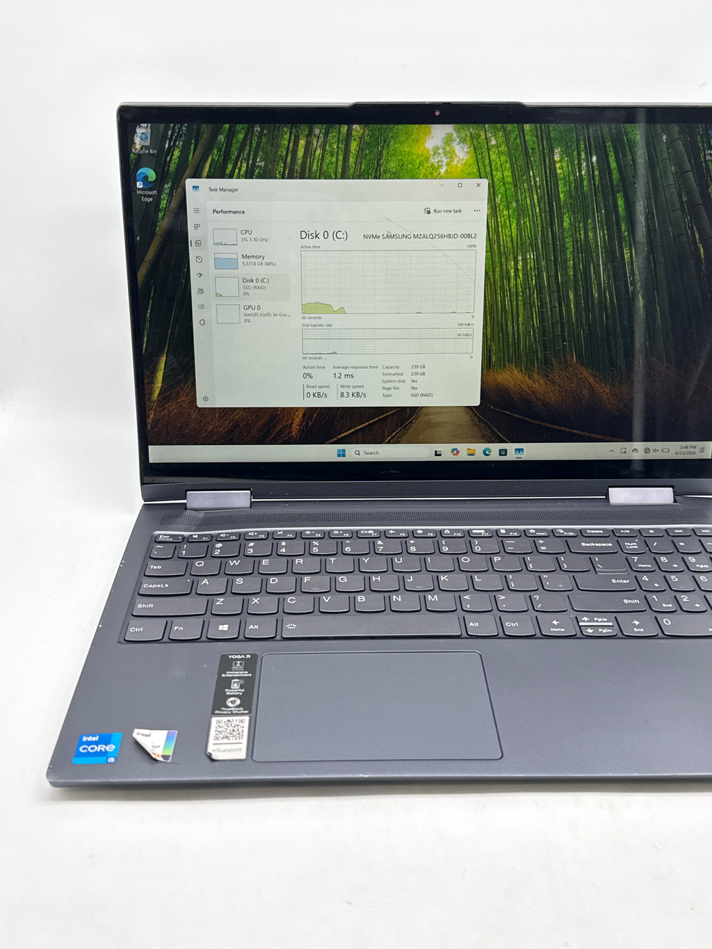 Lenovo Yoga 7 15itl5 i5-1135G7 8GB RAM 256GB SSD - For Parts Read