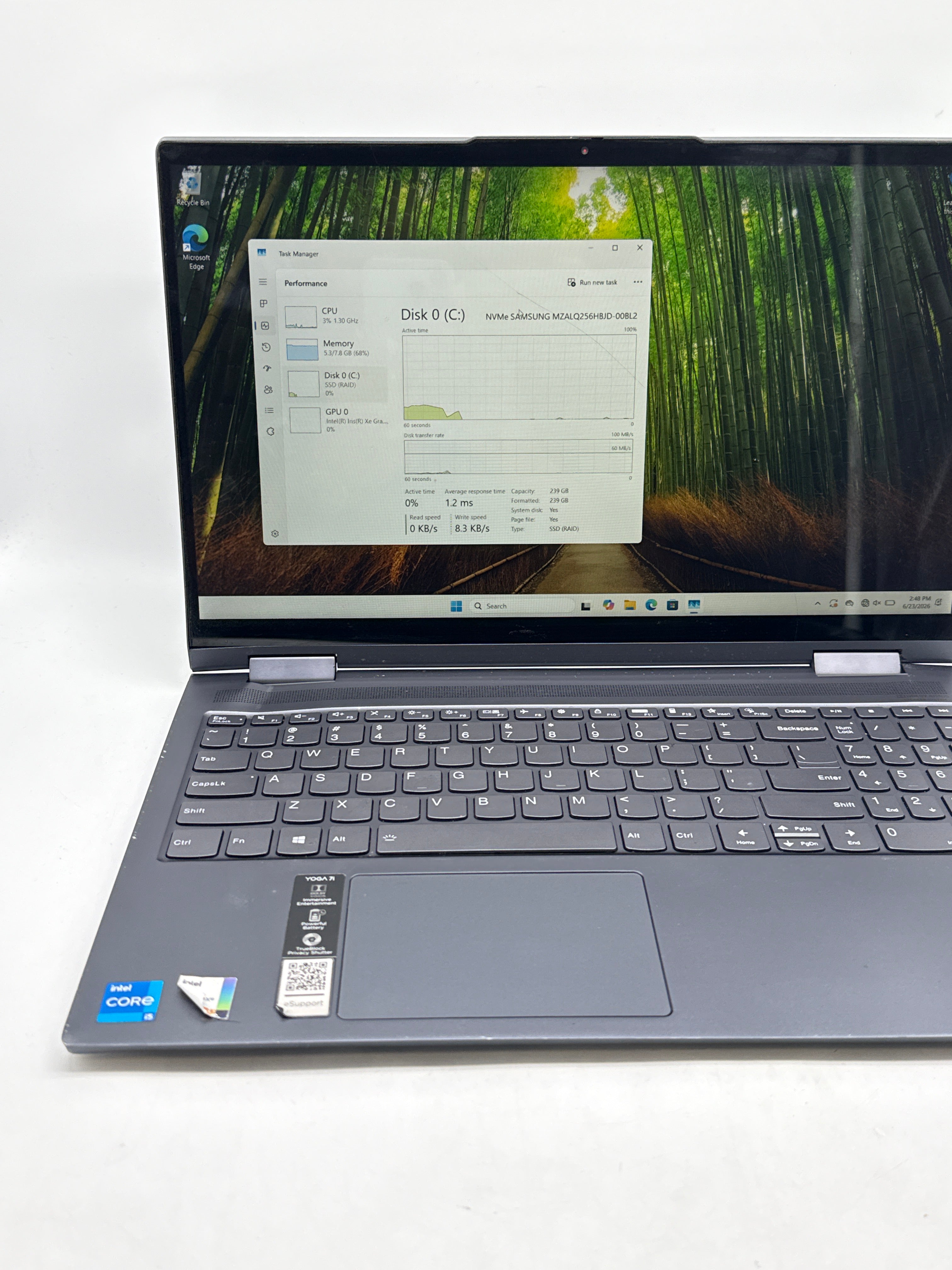 Lenovo Yoga 7 15itl5 i5-1135G7 8GB RAM 256GB SSD - For Parts Read