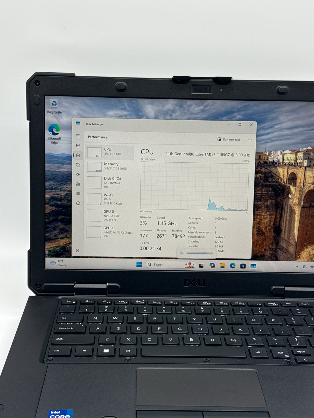Dell Latitude 5430 Rugged i7-1185G7 32GB RAM 1TB SSD T500 TOUCH