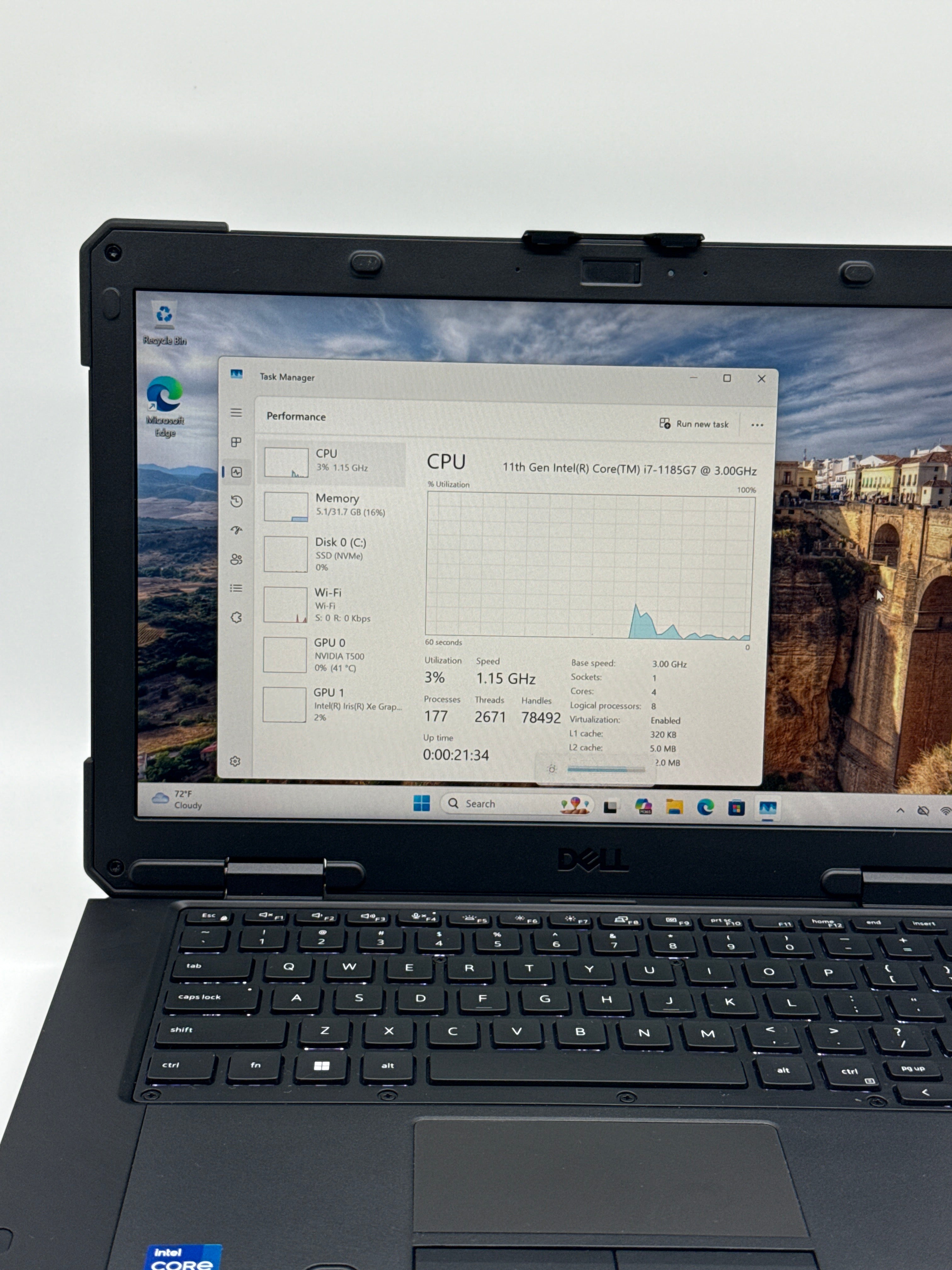 Dell Latitude 5430 Rugged i7-1185G7 32GB RAM 1TB SSD T500 TOUCH