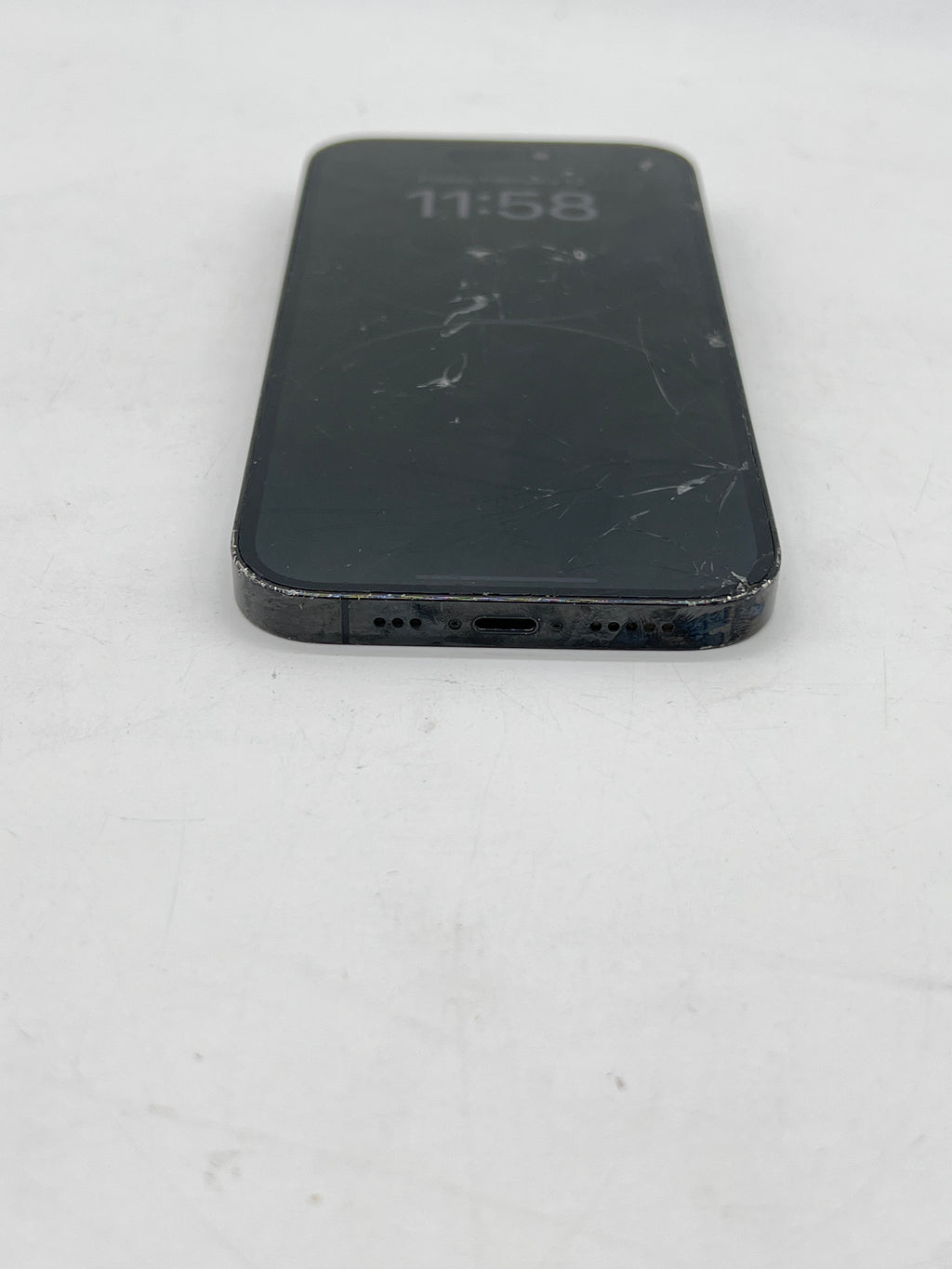 Apple iPhone 14 Pro 128 GB ATT Black - For Parts (Cracked back and LCD)