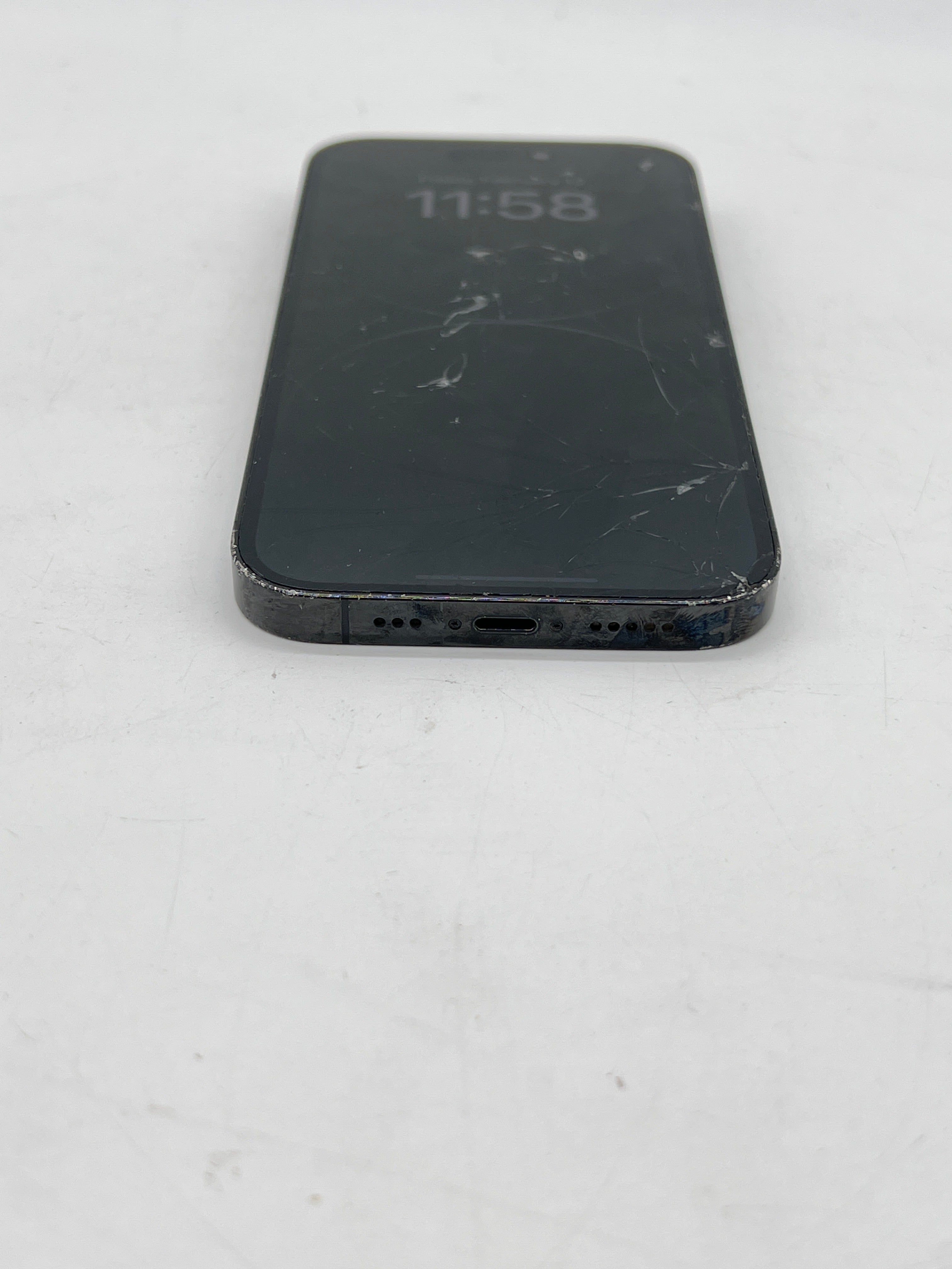 Apple iPhone 14 Pro 128 GB ATT Black - For Parts (Cracked back and LCD)