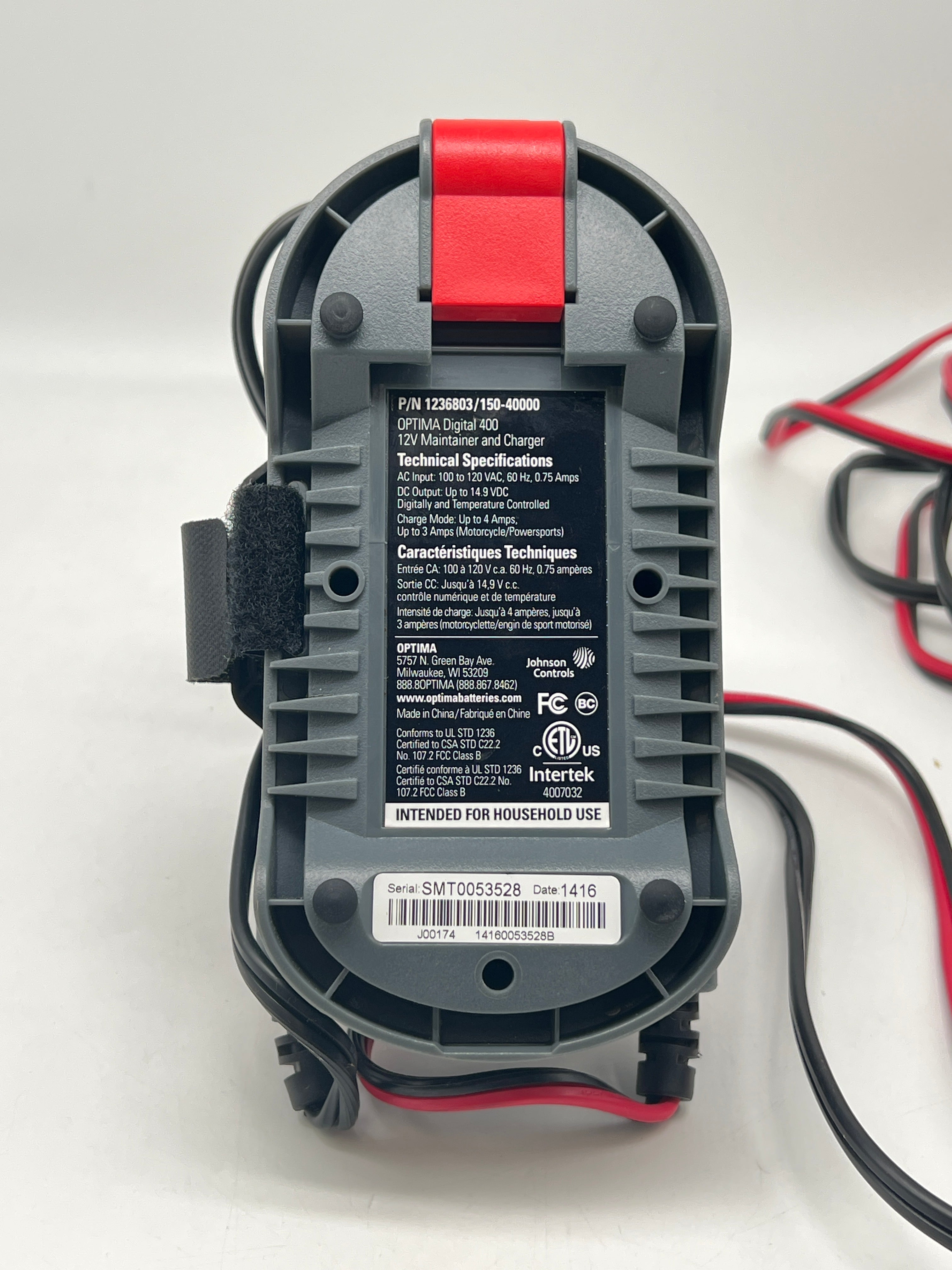 Optima Digital 400 12V Performance Battery Charger and Maintainer