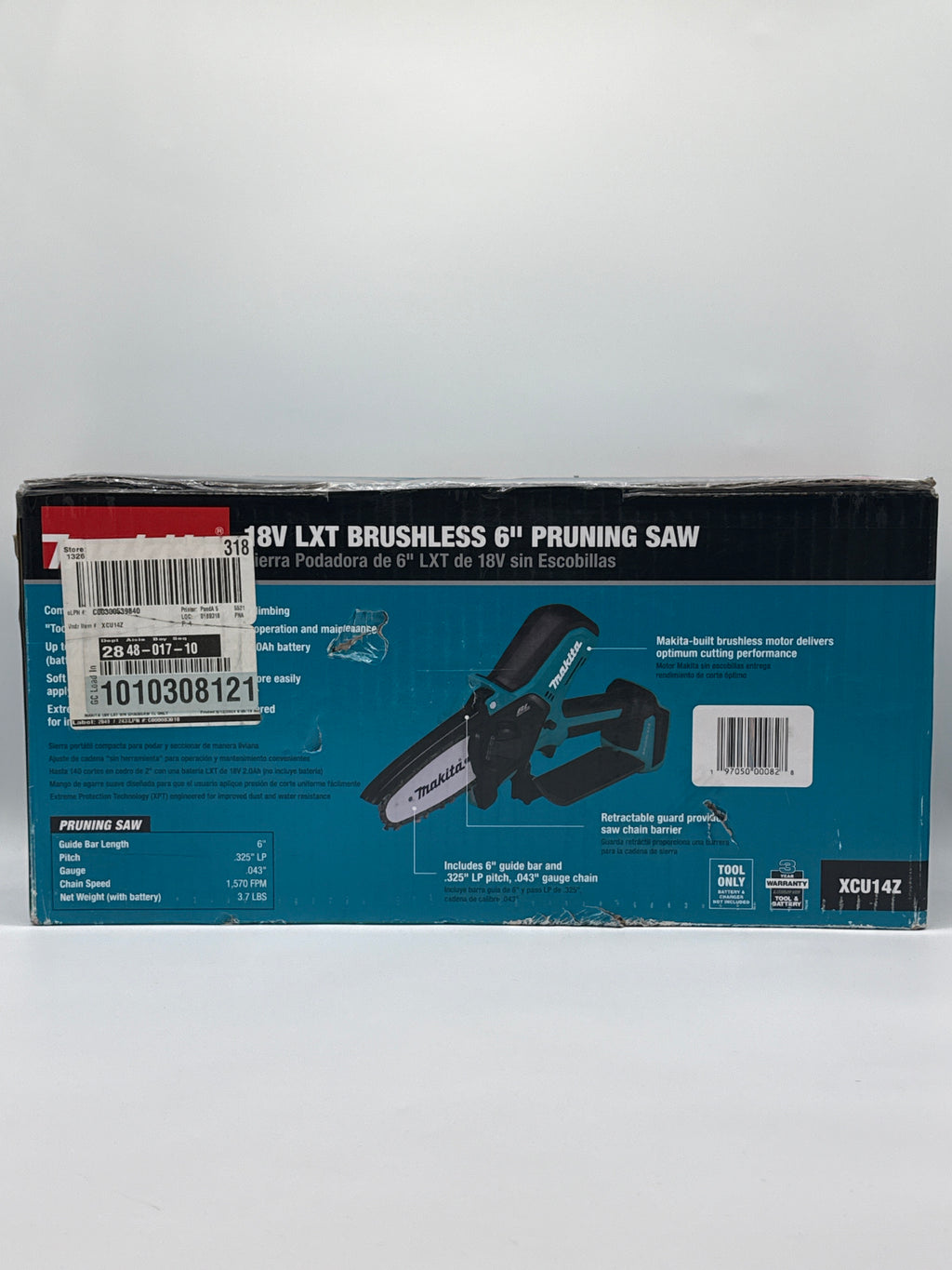 Makita XCU14Z 18V Brushless Cordless 6 Inch Chain Saw Kit - New In Box