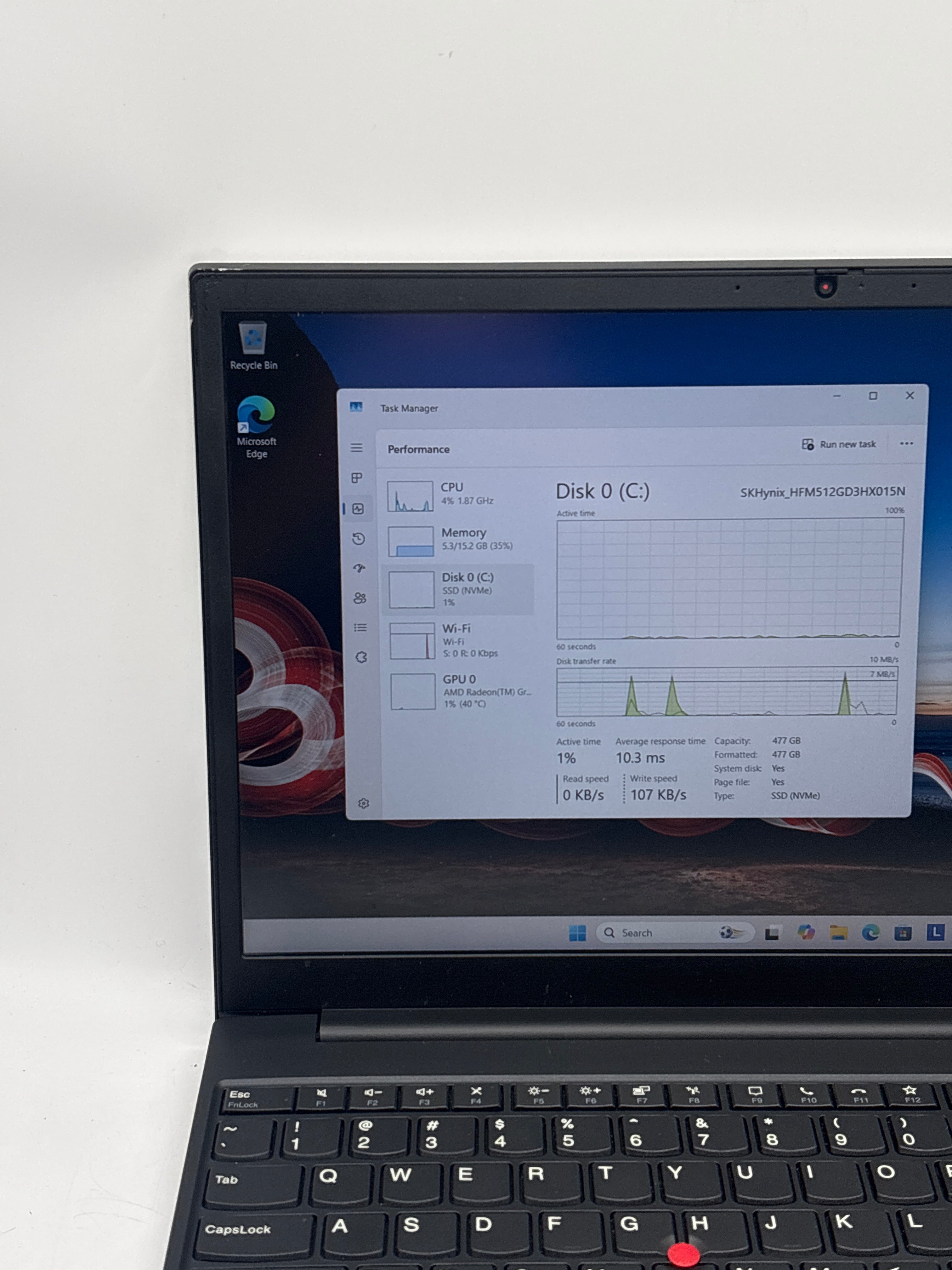 Lenovo ThinkPad E15 Gen 2 15" AMD Ryzen 7 4700U 16GB RAM 512GB SSD - Used