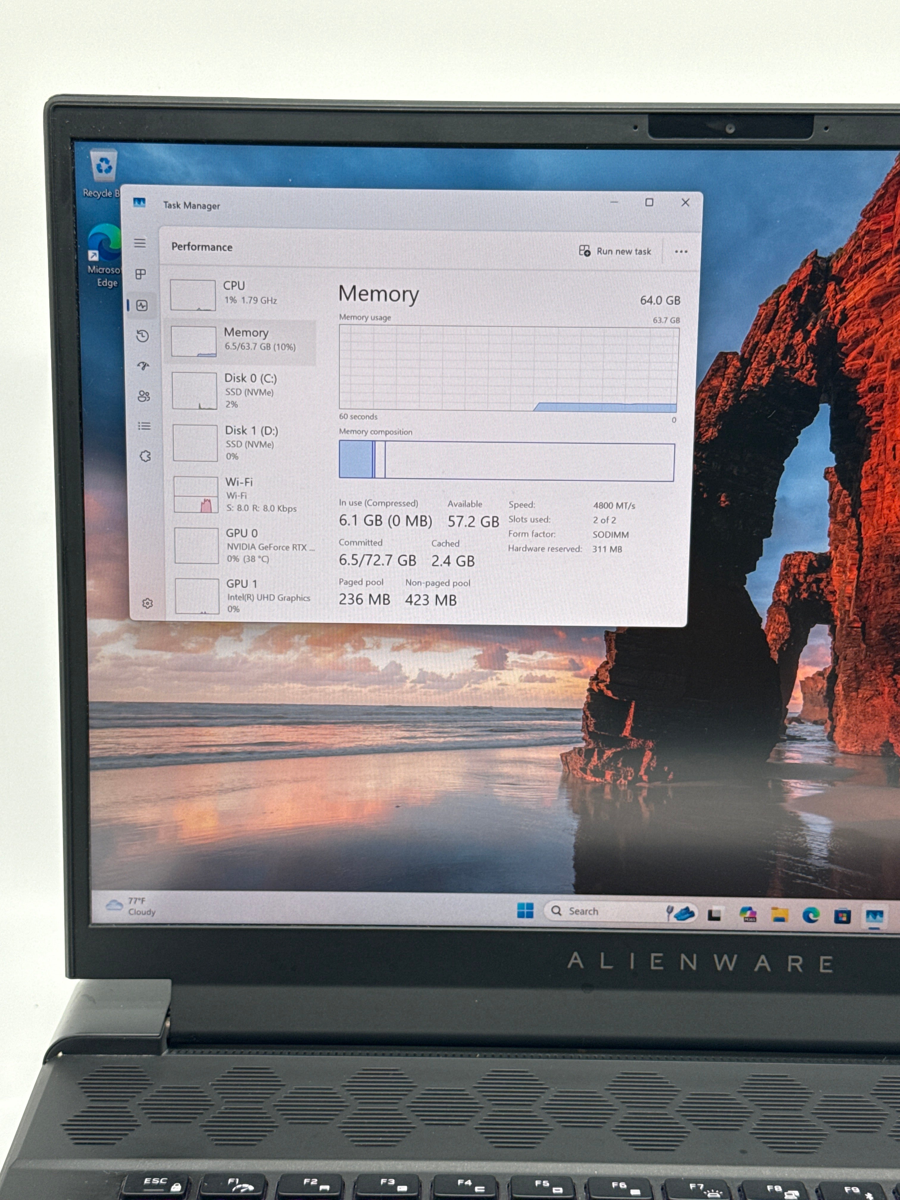 Dell Alienware M16 R1 i7-13700HX 64GB RAM 2TB SSD NVIDIA RTX 4070 - USED B