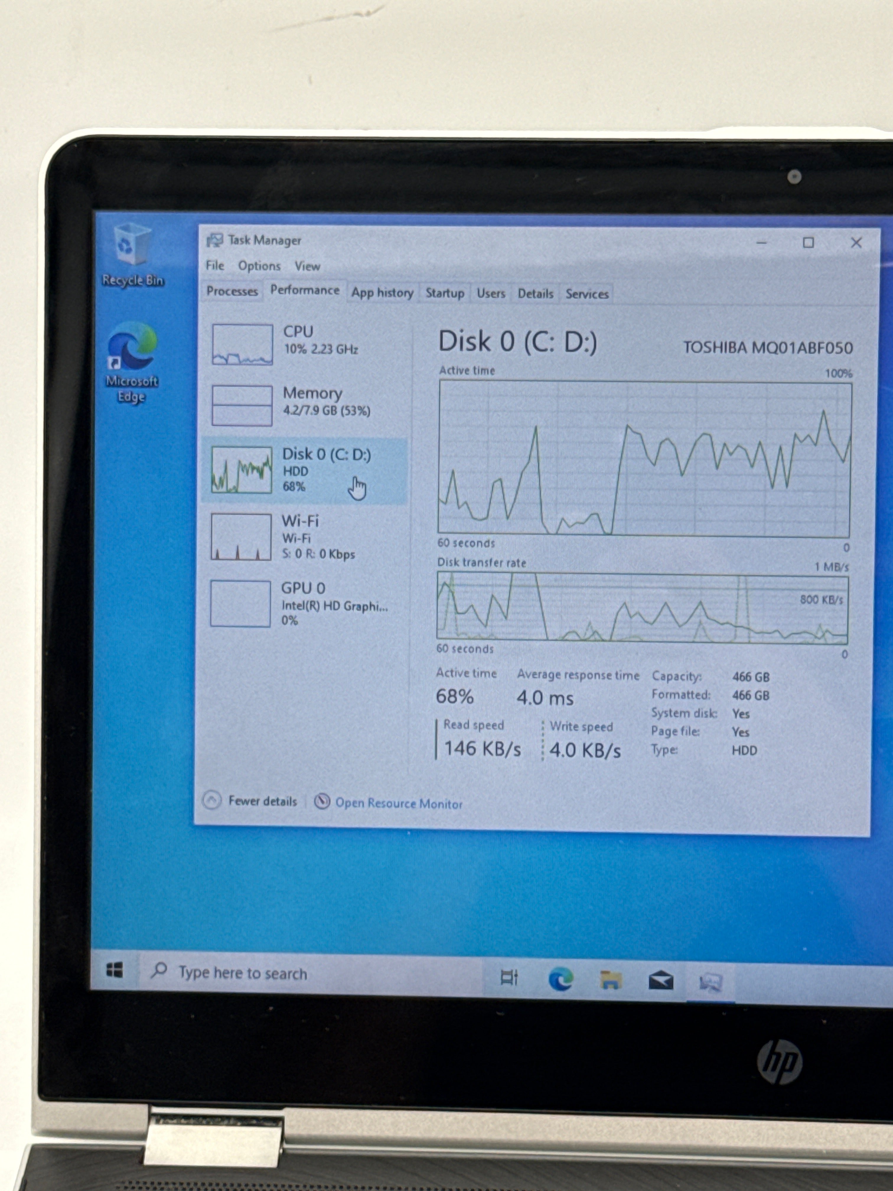 HP Pavilion x360 14m-ba013dx i3 8GB RAM 512GB HDD - For Parts (Bad Battery)