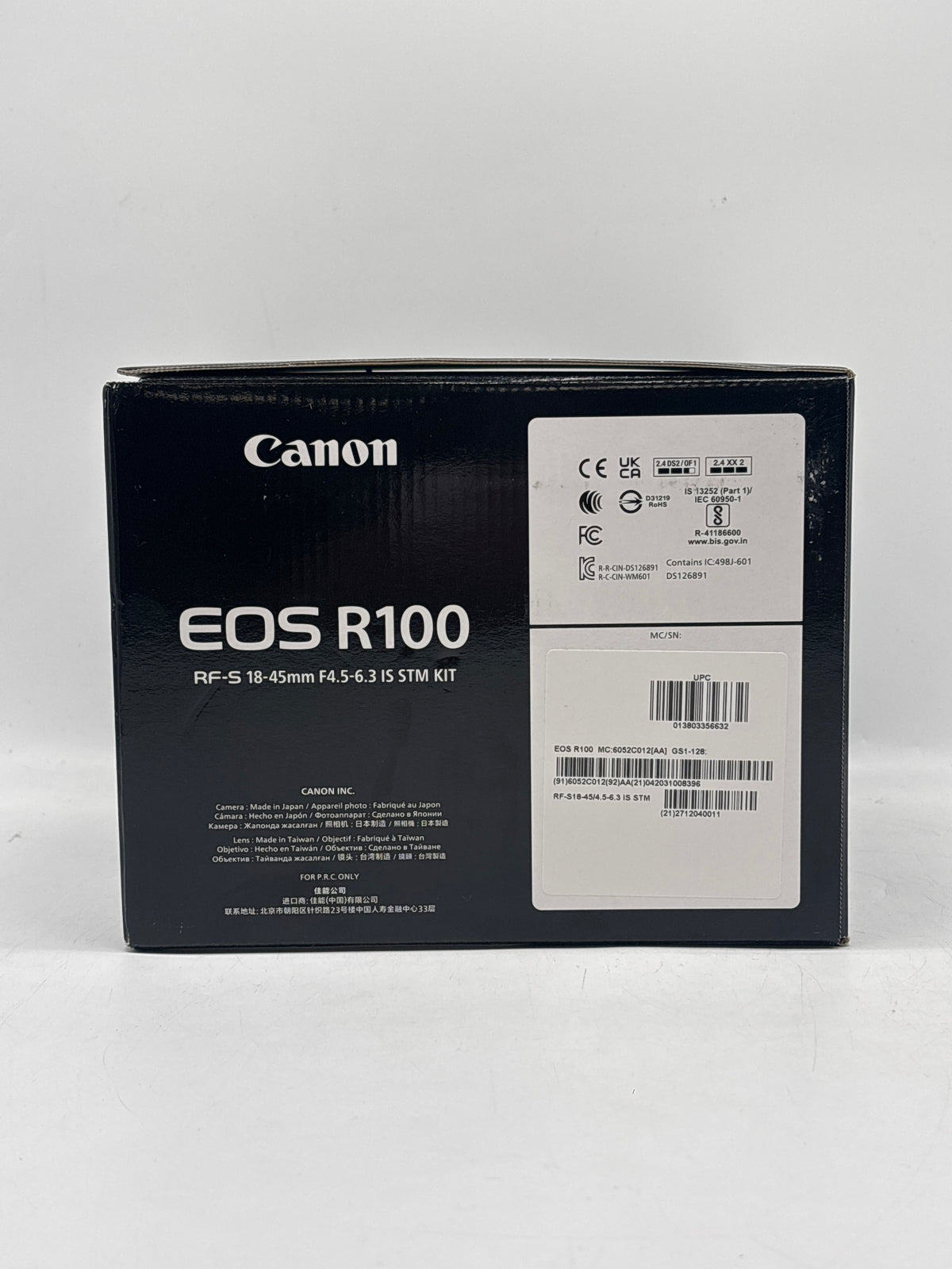 Canon EOS R100 24.1MP Mirrorless Camera w/ RF-S18-45mm Lens Black - New