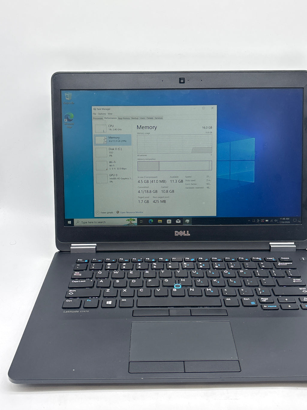 Dell Latitude E7470 14" Core i5-6300U 16GB RAM 256GB SSD - Used
