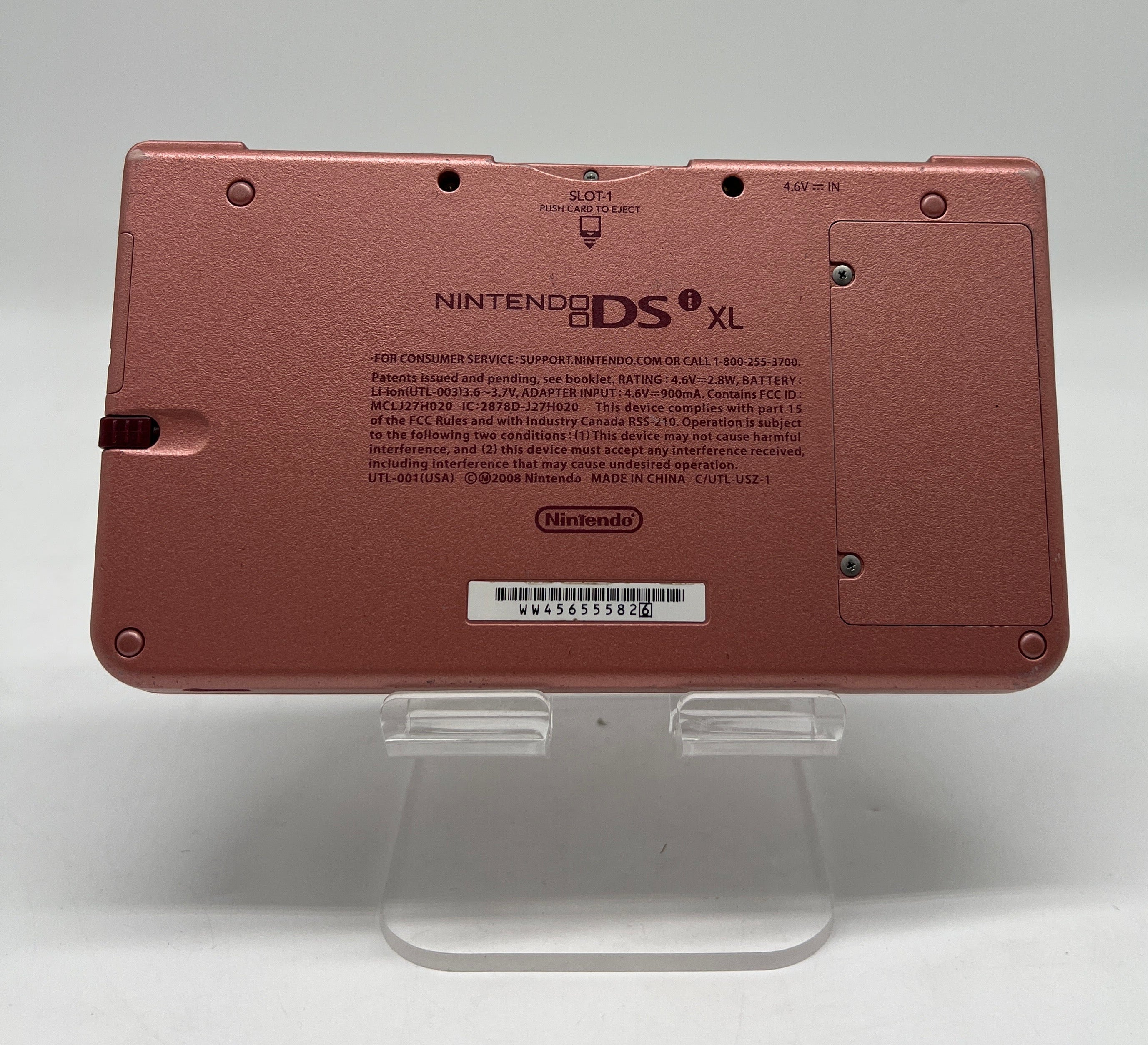 Nintendo DSi XL Pink With 5 Games - For Parts (Game Slot Not Functioning)