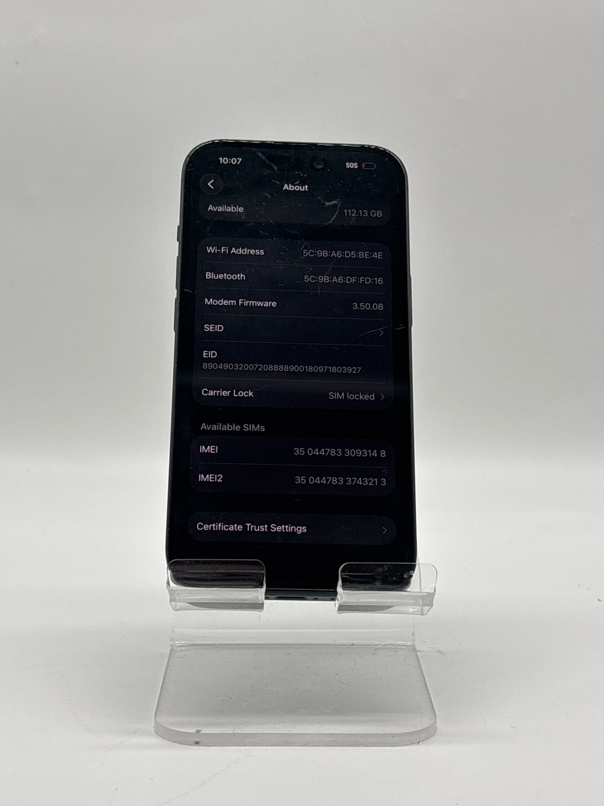T-Mobile  Apple iPhone 15 128GB Black A2846 - For Parts