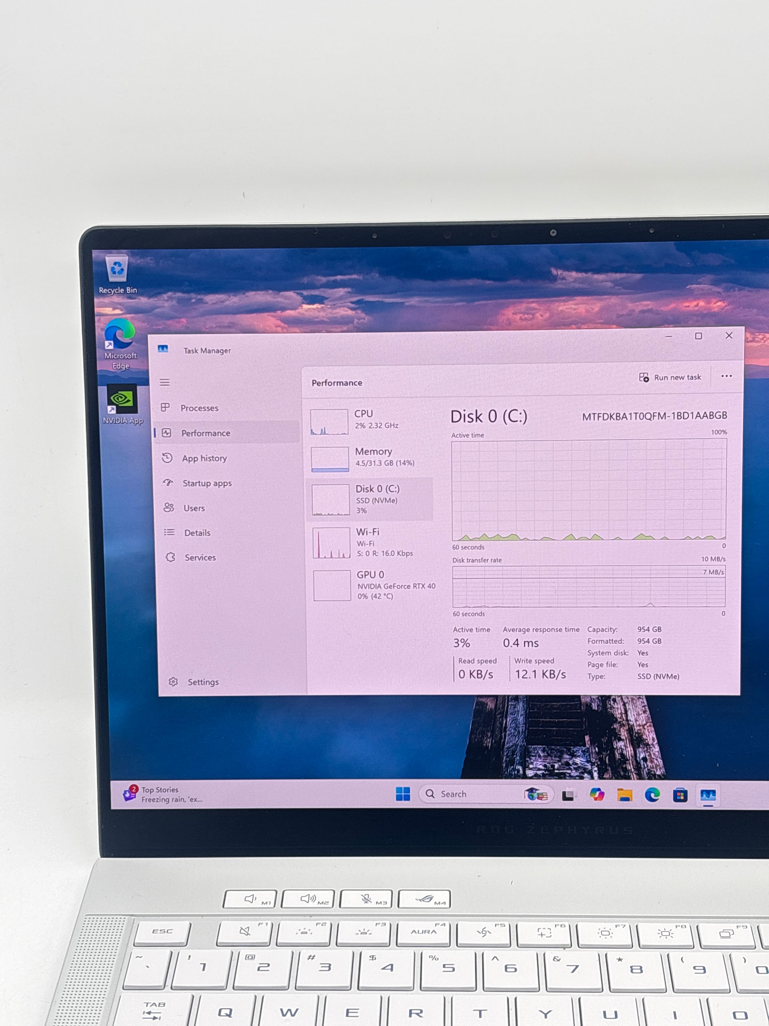 ASUS ROG GA403U AMD Ryzen 9 8945HS 32GB RAM 1TB SSD