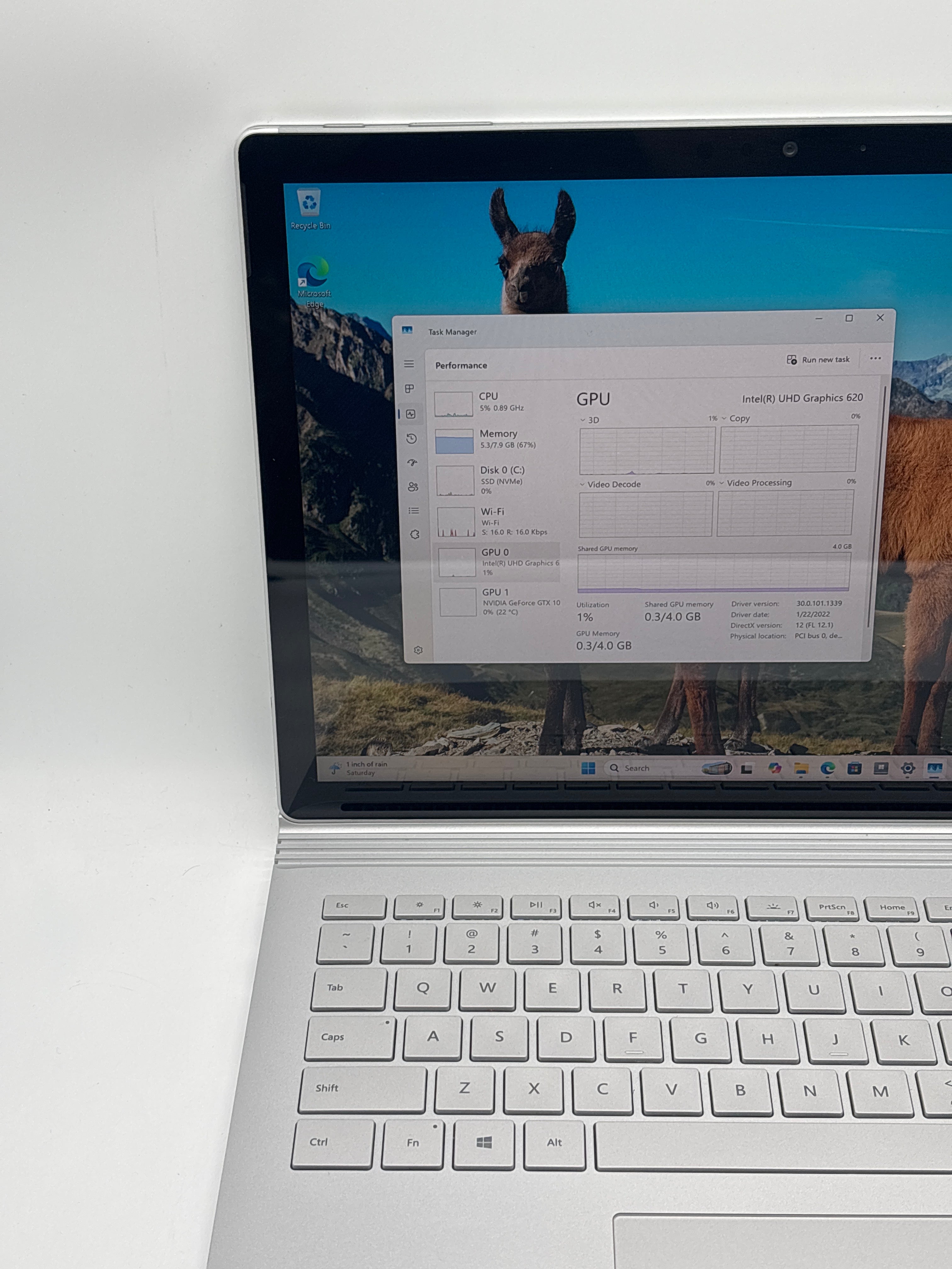 Microsoft Surface Book 2 i7-8650U 8GB RAM 256GB SSD GTX 1050