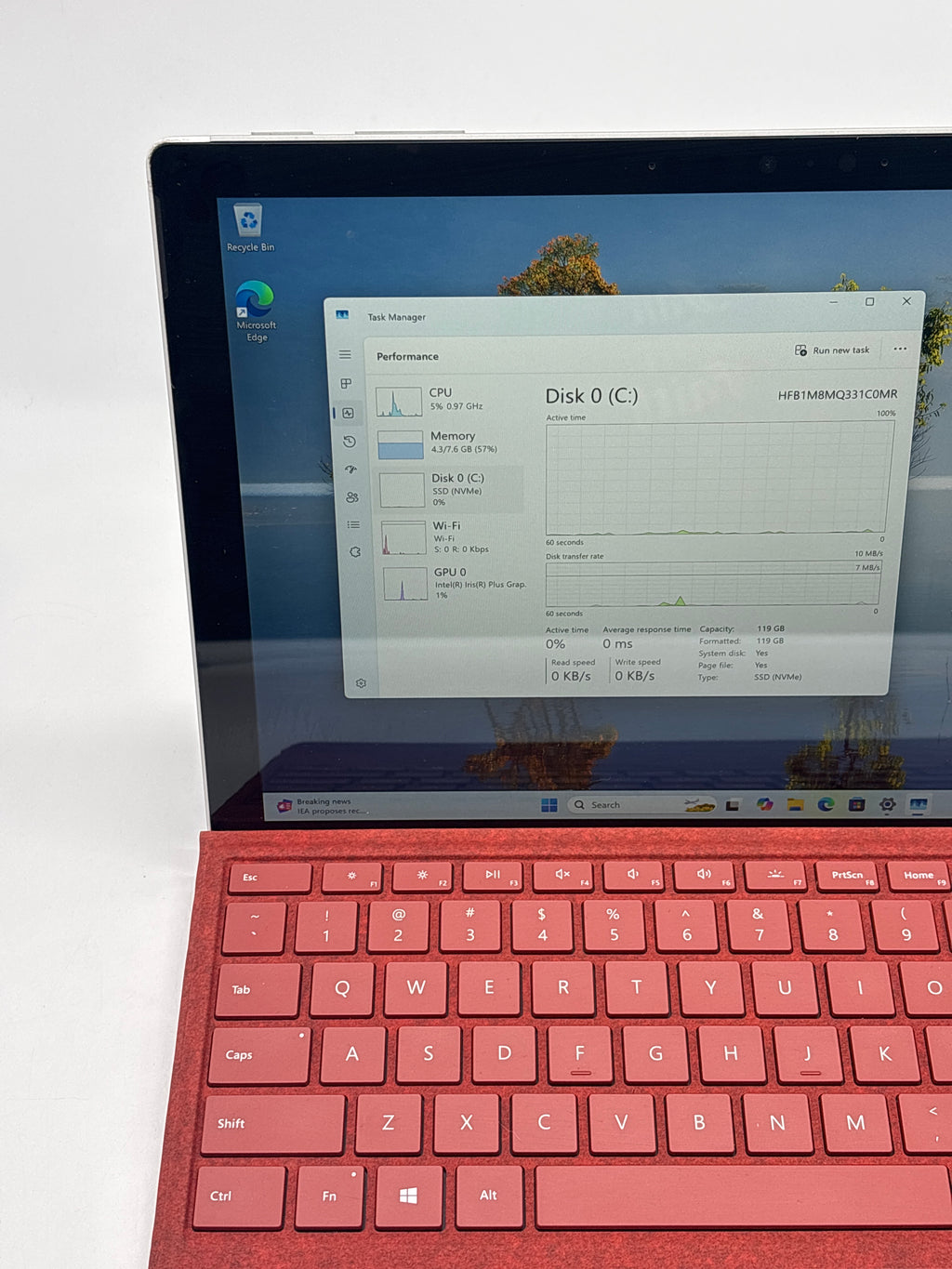 Microsoft Surface Pro 7 1866 i5-1035g4 8GB RAM 128GB SSD