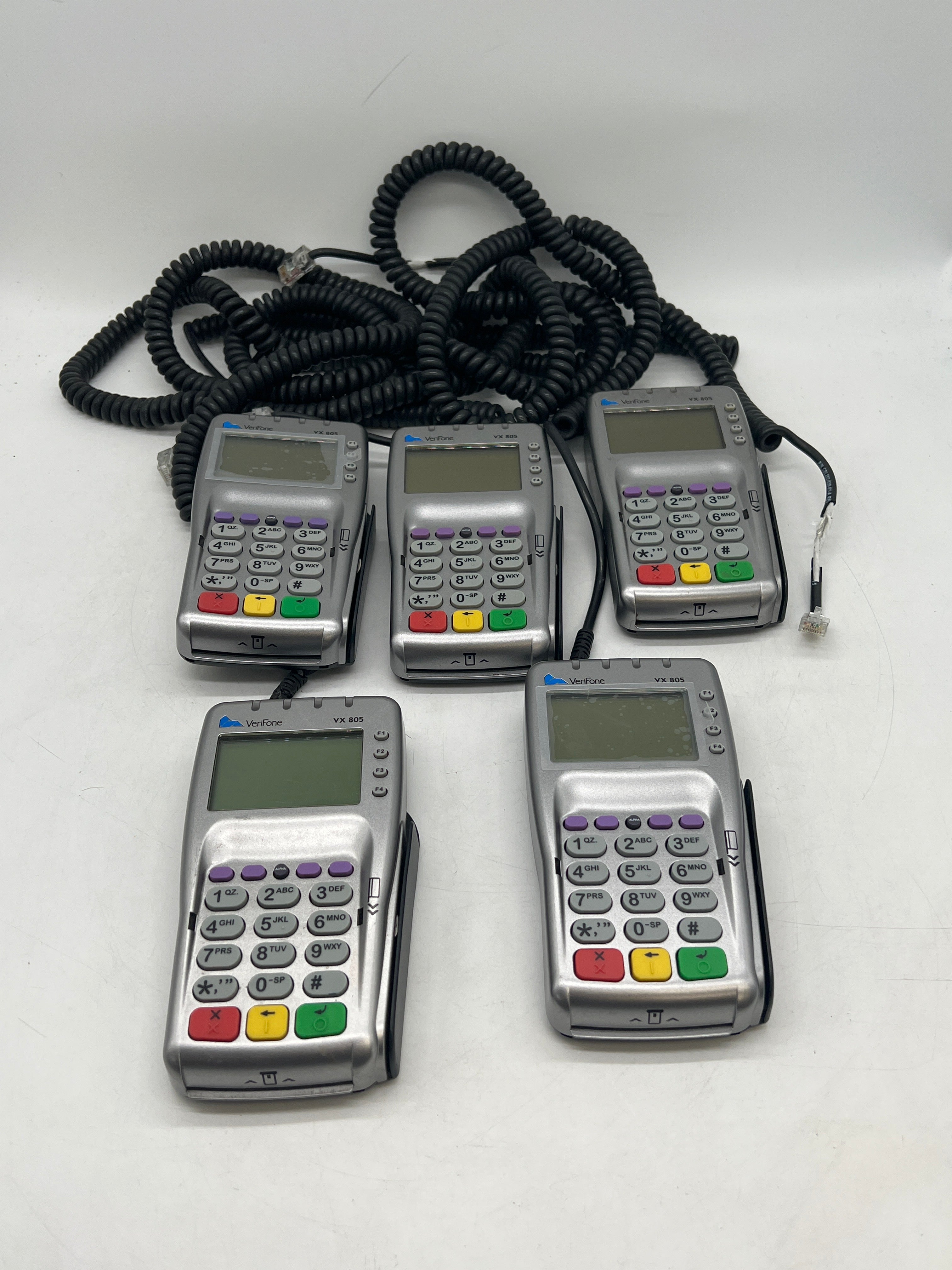 Lot of 5 Verifone VX805 - For Parts (Read Desc)