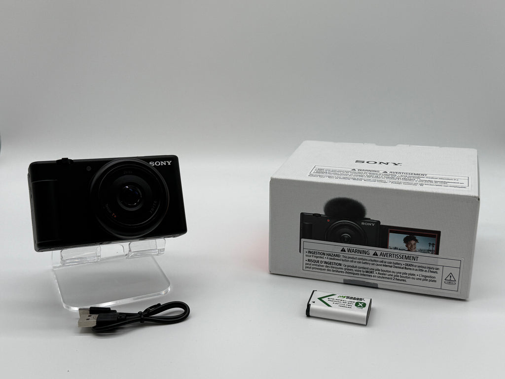 Sony ZV-1F 20.1MP 4K30p Digital Camera Black ZV1F W/ Box and 2 batteries