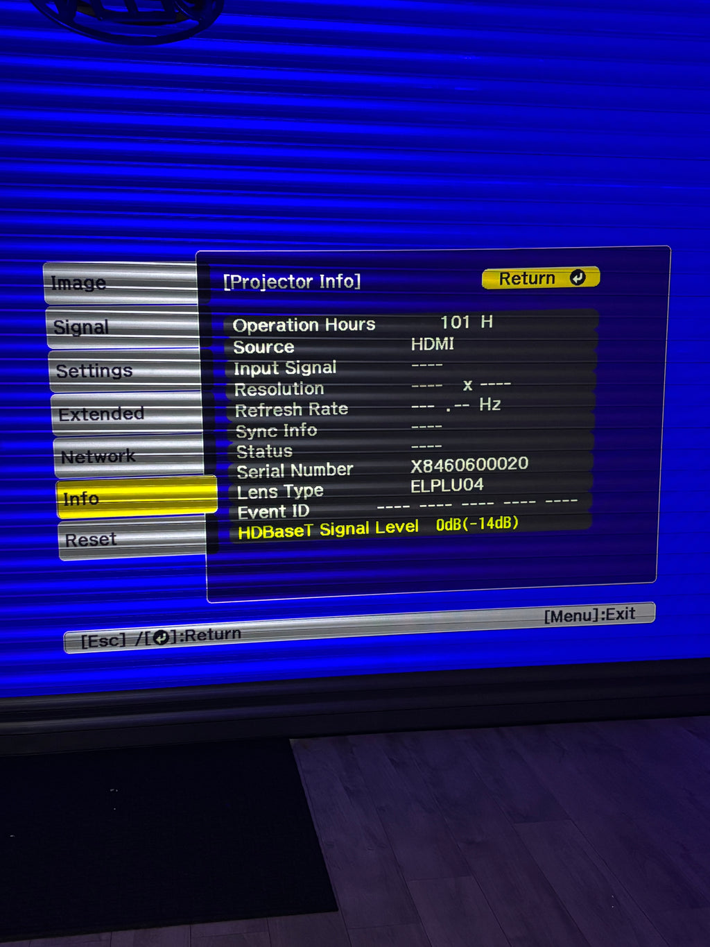 Epson Pro L1495U 9000-Lumen Laser 4K Enhancement Projector Black - Used