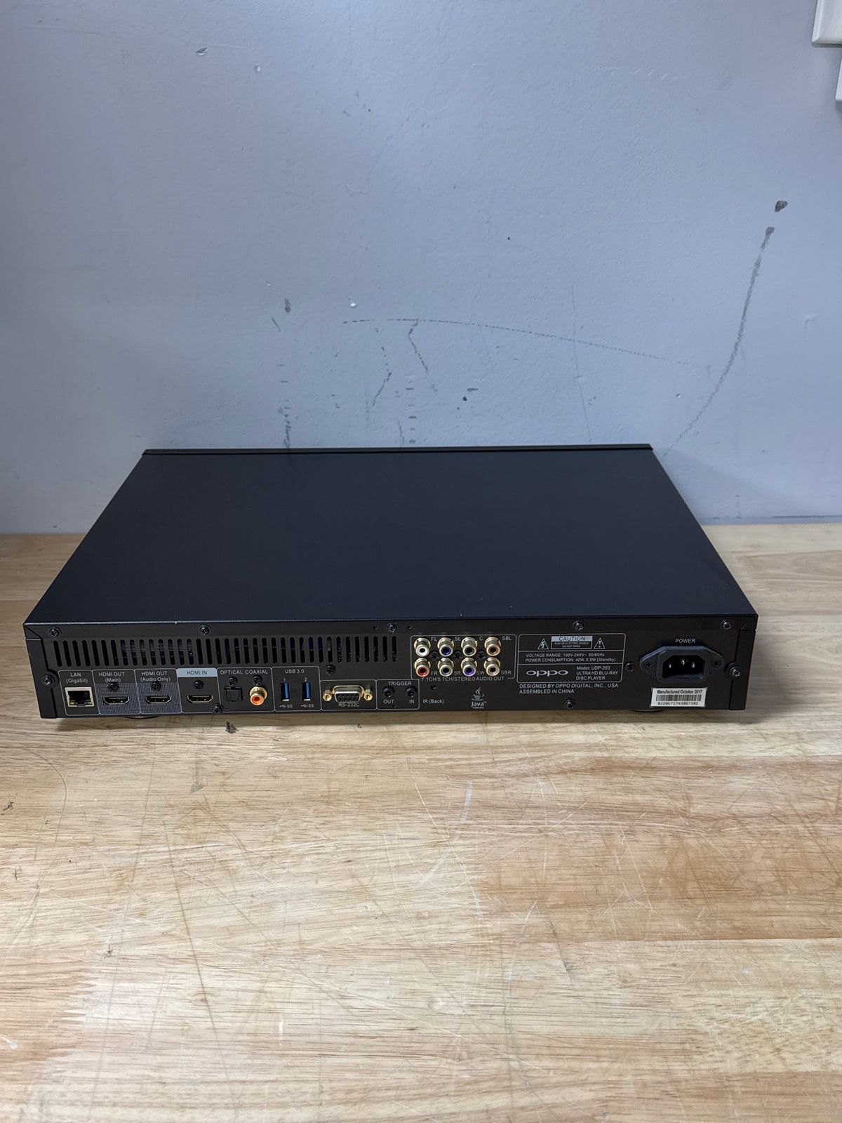 OPPO UDP-203 4K UHD Blu-ray Disc Player Dolby Vision Wi-Fi - Used