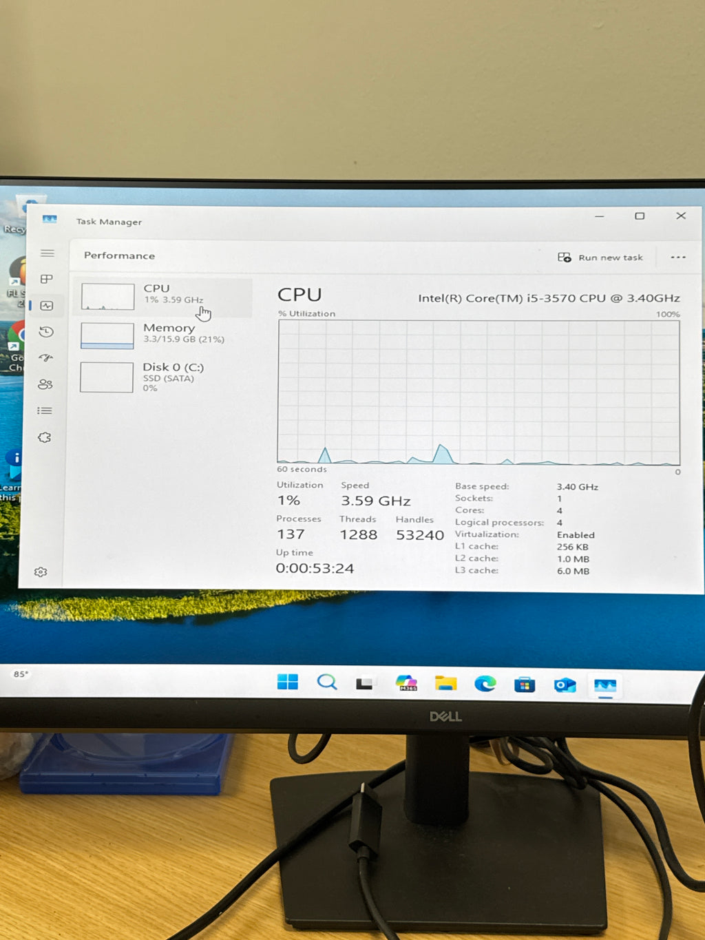 Dell OptiPlex 7010 Desktop Intel Core i5-3570 16GB RAM 128GB SSD - Used
