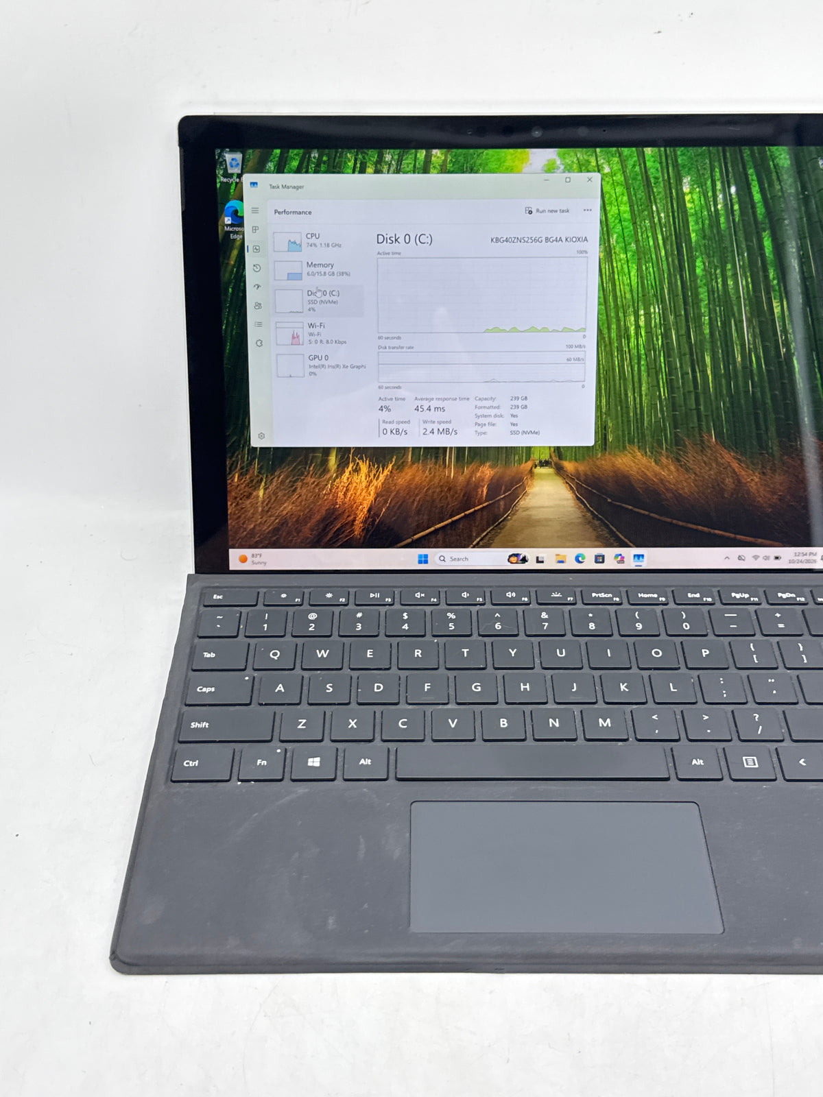 Microsoft Surface Pro 7 Plus i5-1135G7 16GB RAM 256GB SSD Silver - READ