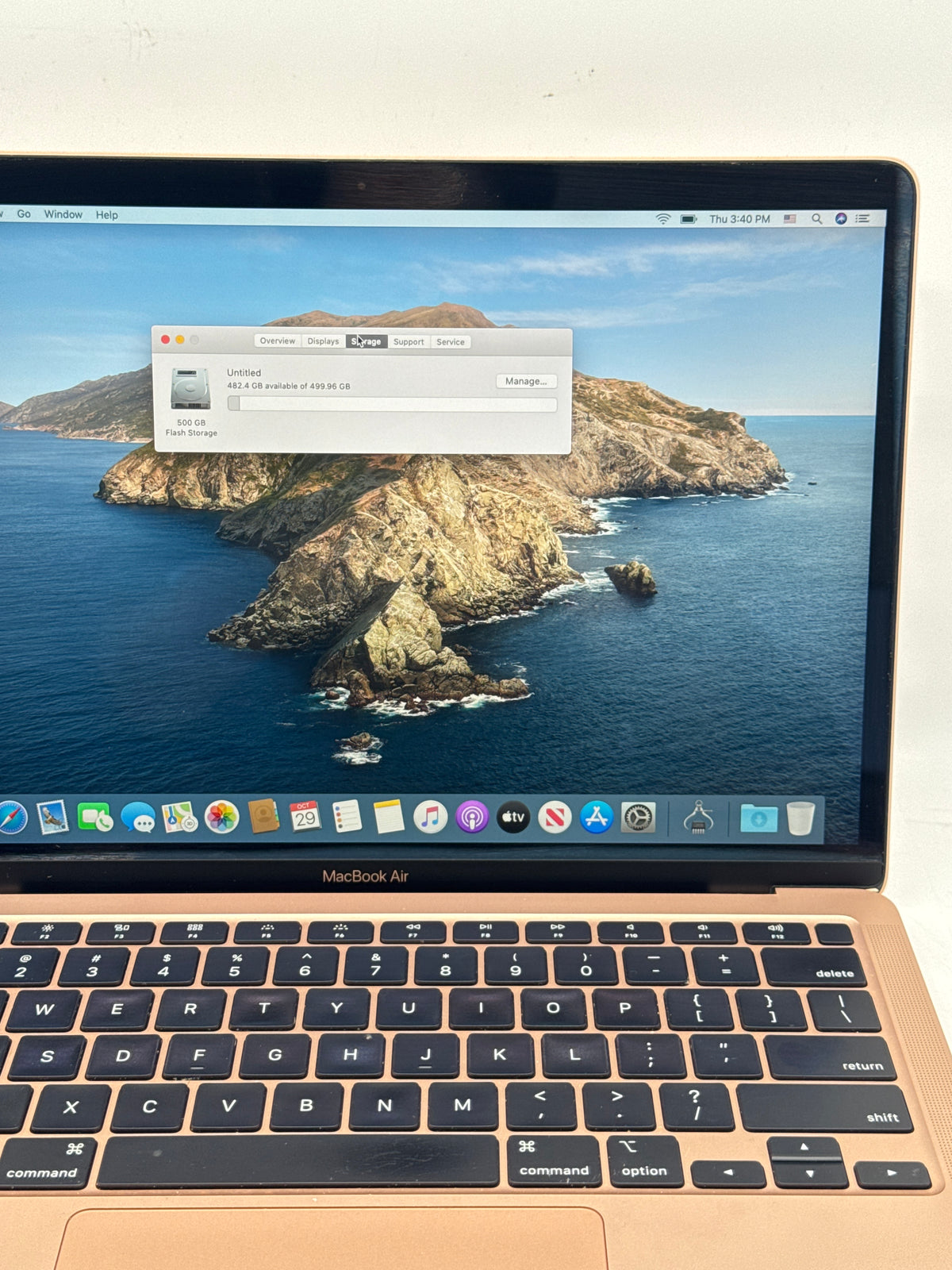 Apple MacBook Air Retina 13in 2020 A2179 i5 8GB RAM 500GB Flash Gold - Used