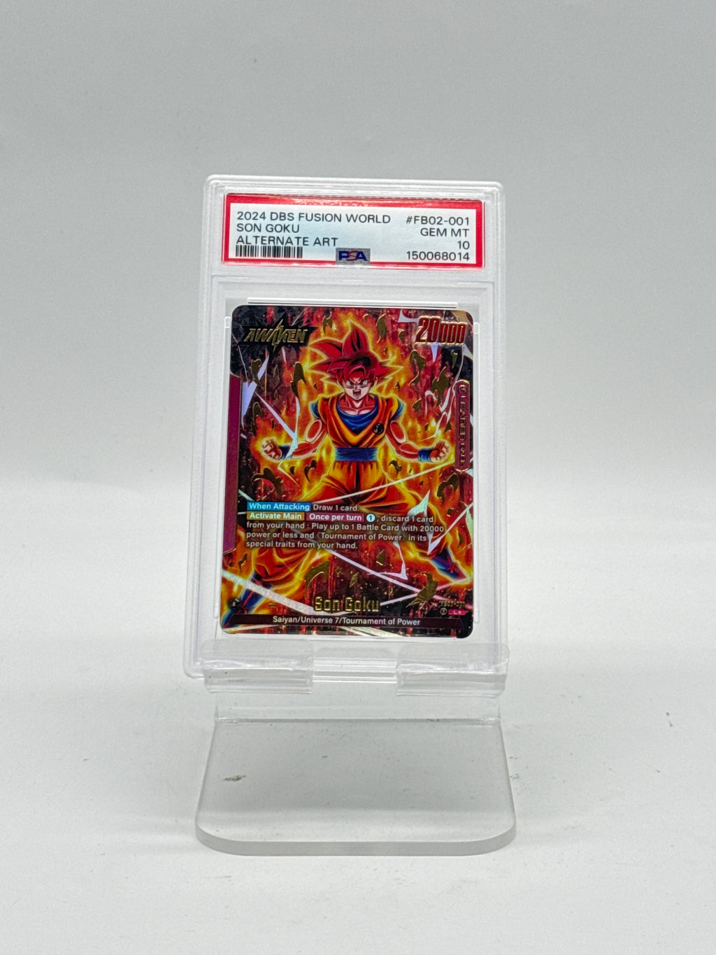 2024 Dragon Ball Super Fusion World Blazing Aura Son Goku FB02-001 PSA 10 - New