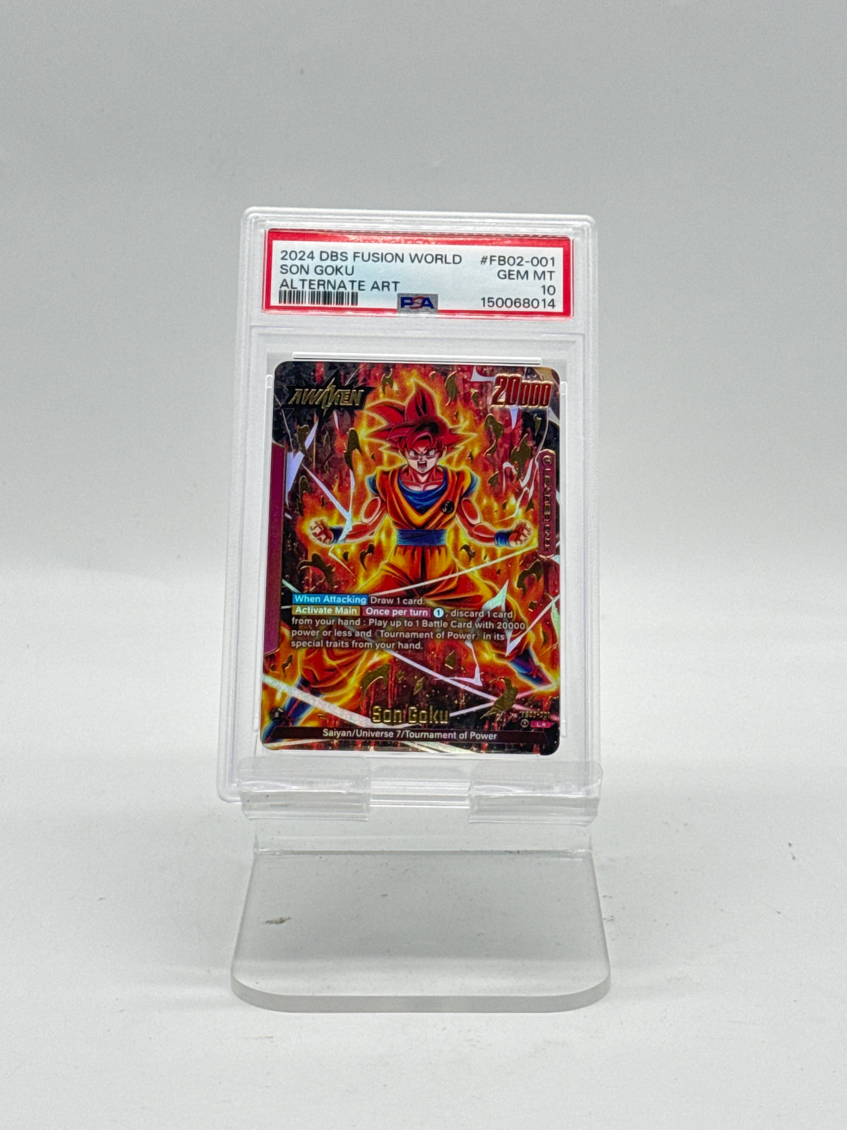 2024 Dragon Ball Super Fusion World Blazing Aura Son Goku FB02-001 PSA 10 - New